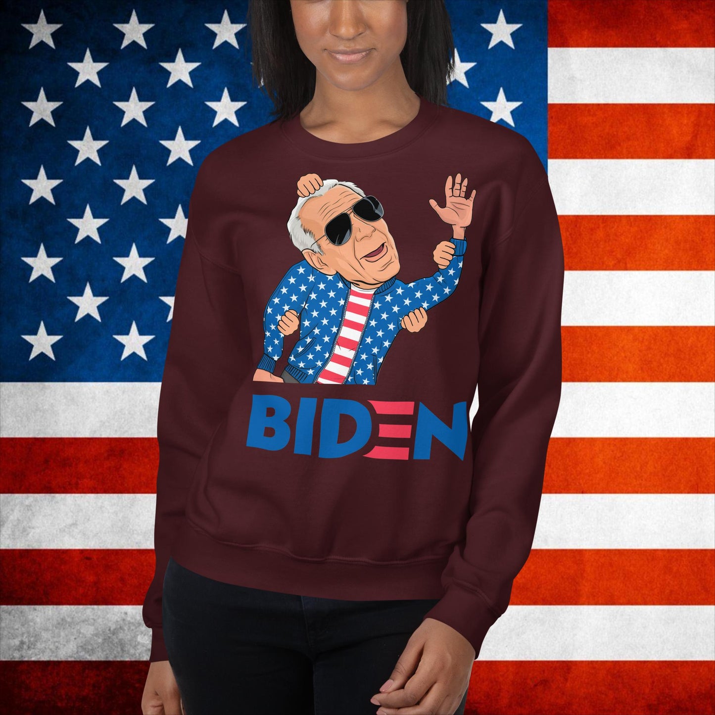 Joe Biden Sweatshirt Biden Sweater Biden Meme Jumper Democrat Sweatshirt Republican Sweatshirt Trump Jumper Trump Gift Biden Gift Biden 2024Unisex Sweatshirt Maroon Sweatshirts Democrats Joe Biden Politics Next Cult Brand