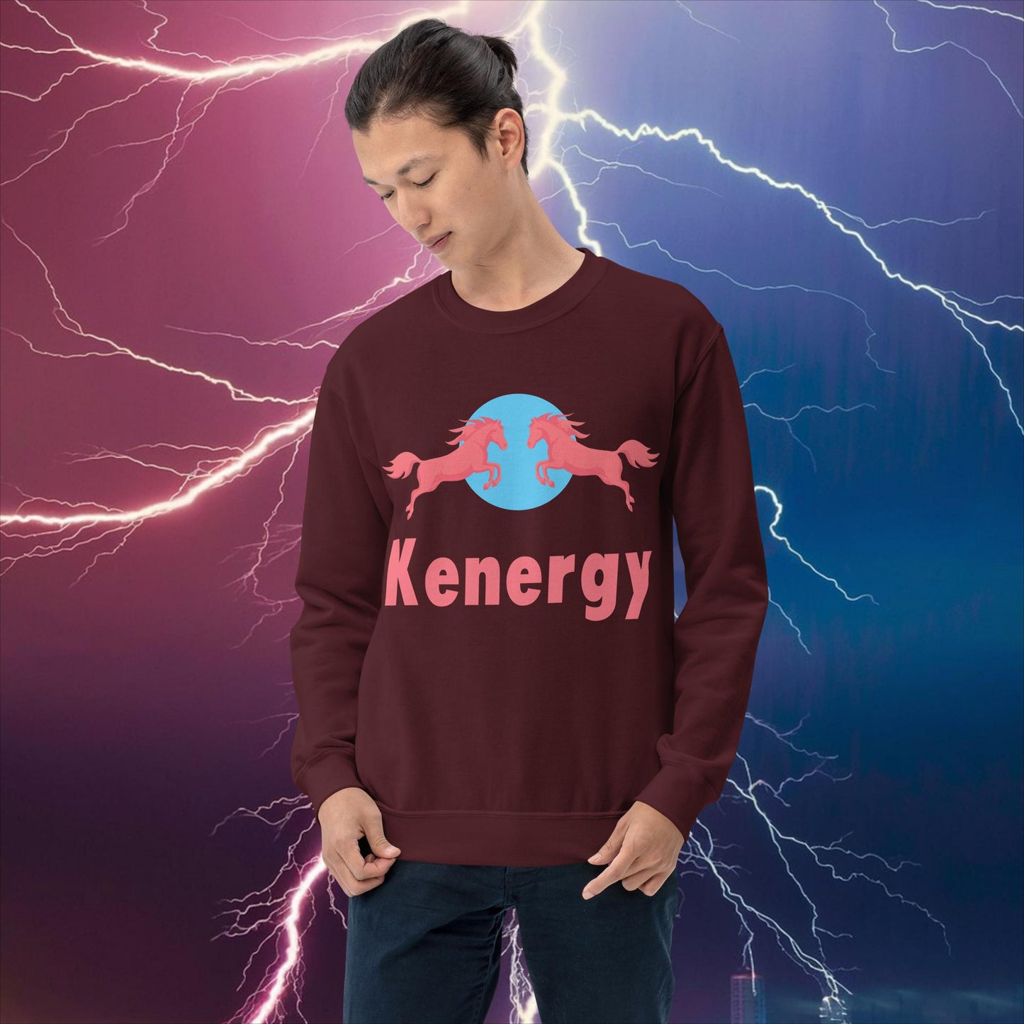 Kenergy Red Bull Ken Barbie Ryan Gosling Kenergy Unisex Sweatshirt Maroon Sweatshirts Barbie Ken Kenergy Movies Next Cult Brand