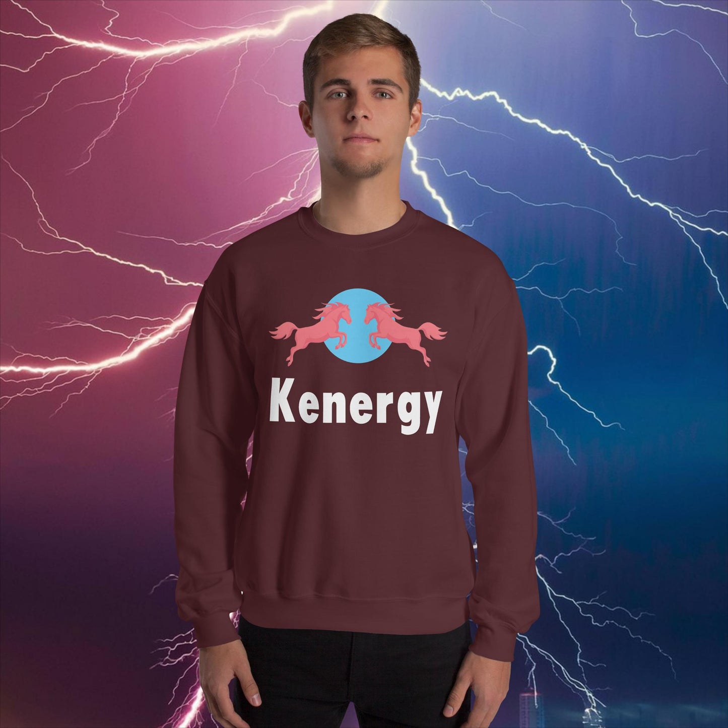 Kenergy Red Bull Ken Barbie Ryan Gosling Kenergy Unisex Sweatshirt Maroon Sweatshirts Barbie Ken Kenergy Movies Next Cult Brand