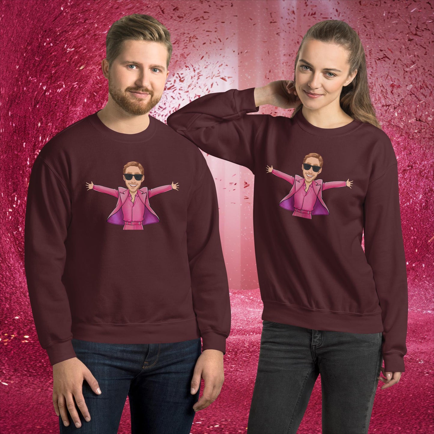 Ken Barbie Ryan Gosling I'm Just Ken Unisex Sweatshirt Maroon Sweatshirts Barbie Celebrities Ken Movies Ryan Gosling Next Cult Brand
