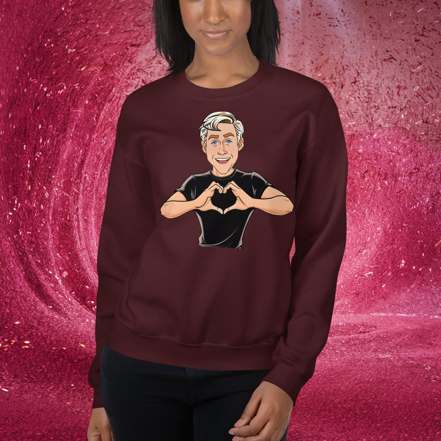 I Love Ryan Gosling Ken Barbie Movie I am Kenough Unisex Sweatshirt Maroon Sweatshirts Barbie Celebrities Ken Movies Ryan Gosling Next Cult Brand