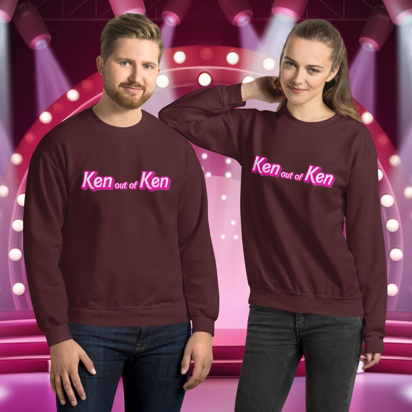 Ken out of Ken Barbie Movie Unisex Sweatshirt Maroon Sweatshirts Barbie Ken Movies Next Cult Brand