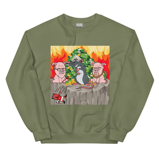Manchester United Ratcliffe Out, Glazers Out Unisex Sweatshirt, Graphic Only Military Green Sweatshirts Football GlazersOut Manchester United RatcliffeOut Next Cult Brand
