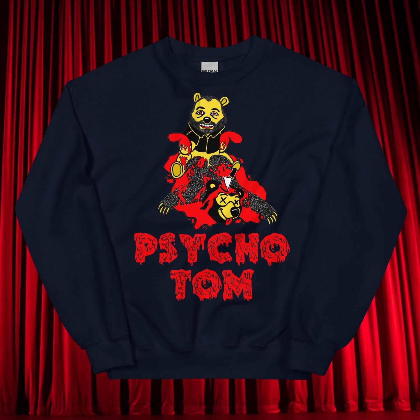 Psycho Tom Segura Sweatshirt, Tom Segura Shirt, YMH Sweatshirt, ymh gift, Your Moms House Gift, 2 Bears 1 Cave Shirt, 2B1C Shirt, 2B1C Gift Navy Sweatshirts 2 Bears 1 Cave Podcasts Stand-up Comedy Tom Segura YMH Next Cult Brand