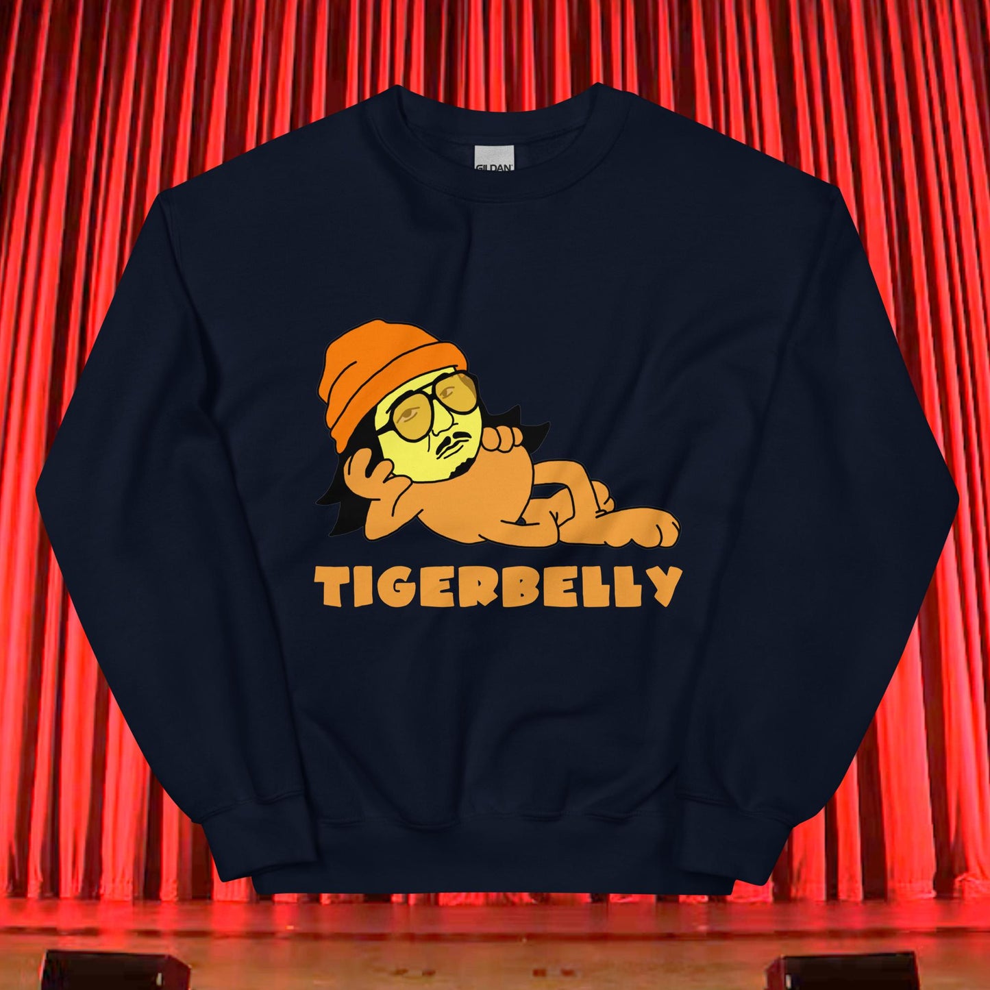 Bobby Lee Tigerbelly, Bobby Lee Merch, Tigerbelly Merch, Bobby Lee Gift, Funny Tigerbelly Gift, Tigerbelly Podcast, TigerBelly Unisex Sweatshirt Navy Sweatshirts Bobby Lee Podcasts Stand-up Comedy TigerBelly Next Cult Brand