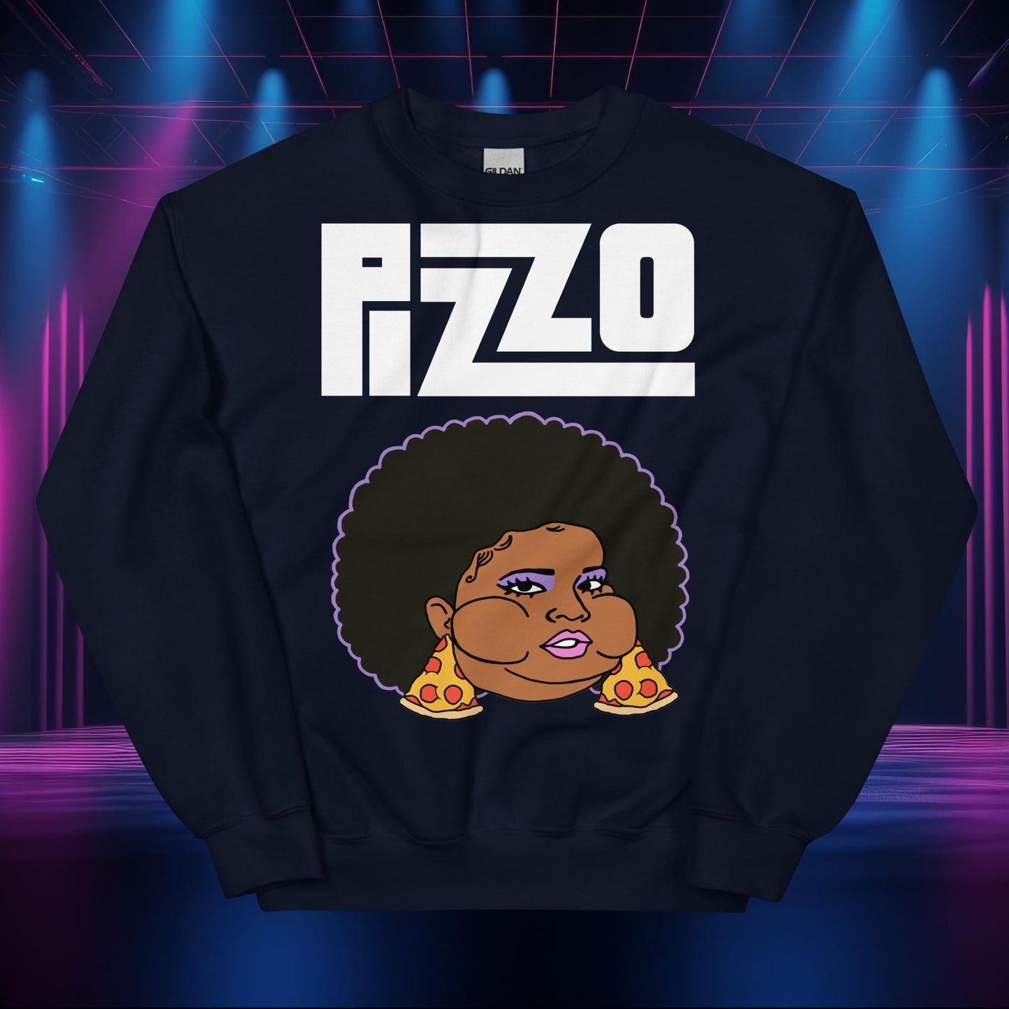 Pizzo Lizzo Pizza Lizzo Merch Lizzo Gift Body Positivity Body empowerment Lizzo Sweatshirt Navy Sweatshirts Lizzo Music Next Cult Brand