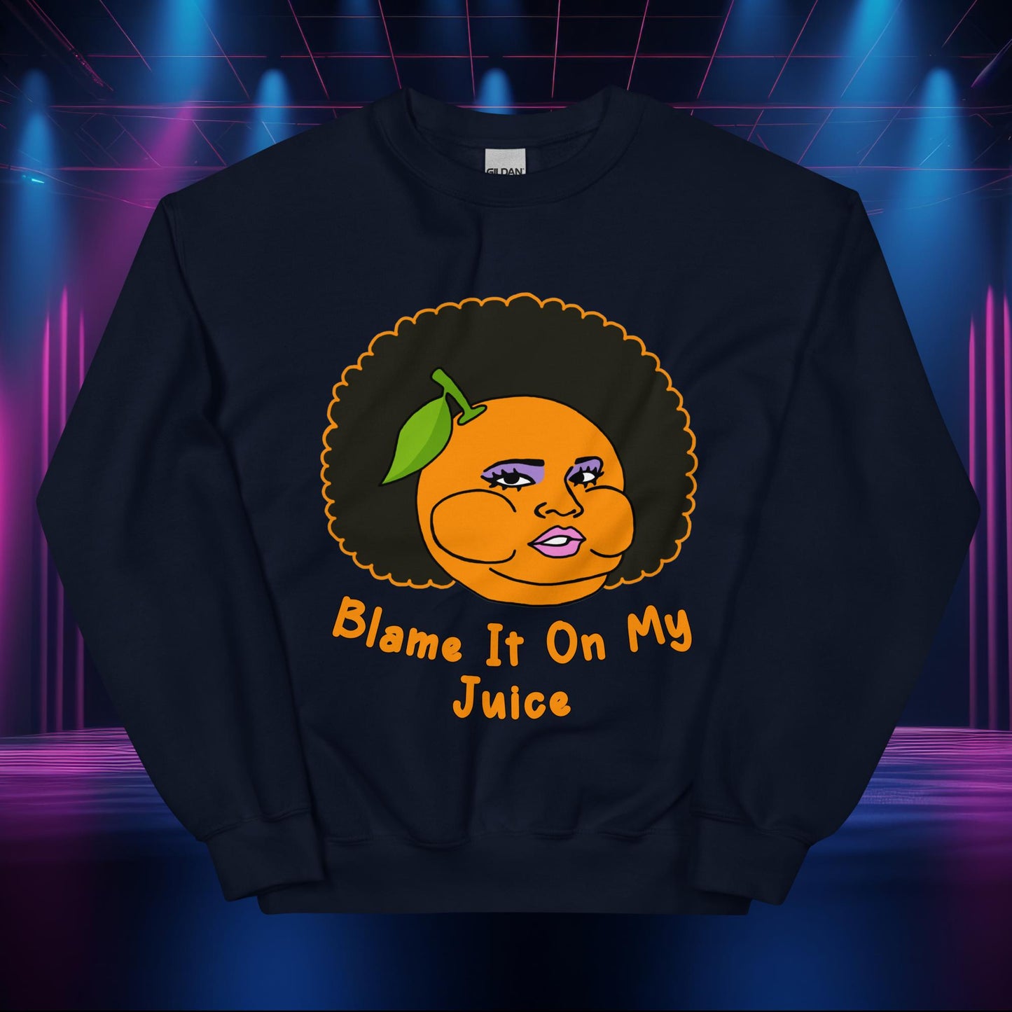 Blame It On My Juice Lizzo Special Tour Lizzo Merch Lizzo Gift Lizzo Song Lyrics Lizzo Unisex Sweatshirt Navy Sweatshirts Lizzo Music Next Cult Brand