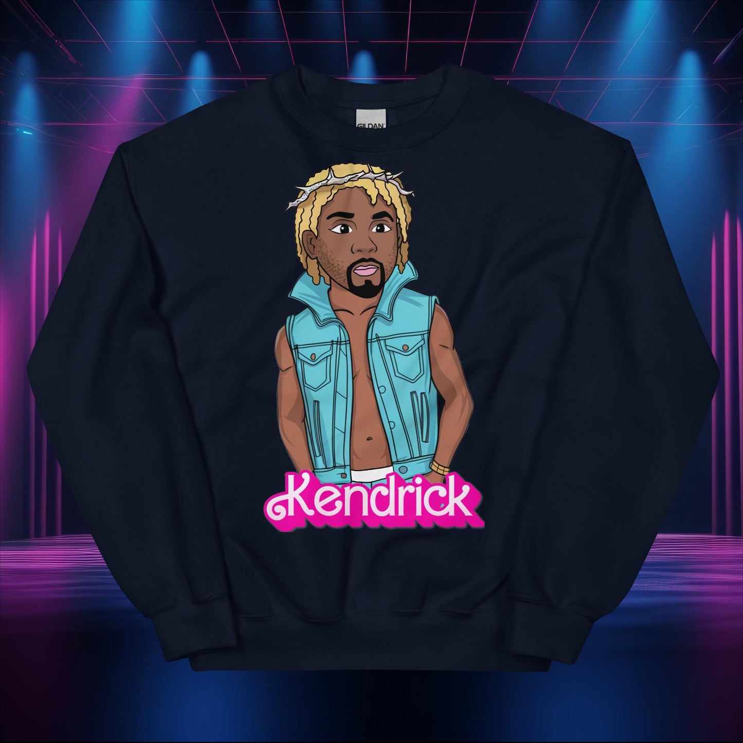 Kendrick Ken Ryan Gosling Barbie Hip Hop Rap Kendrick Lamar Unisex Sweatshirt Navy Sweatshirts Barbie Ken Kendrick Lamar Movies Music Next Cult Brand