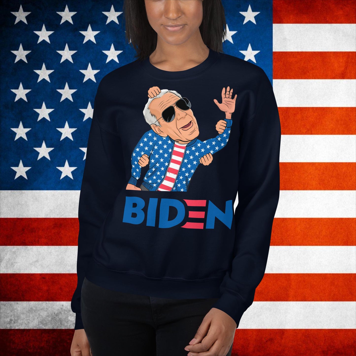 Joe Biden Sweatshirt Biden Sweater Biden Meme Jumper Democrat Sweatshirt Republican Sweatshirt Trump Jumper Trump Gift Biden Gift Biden 2024Unisex Sweatshirt Navy Sweatshirts Democrats Joe Biden Politics Next Cult Brand