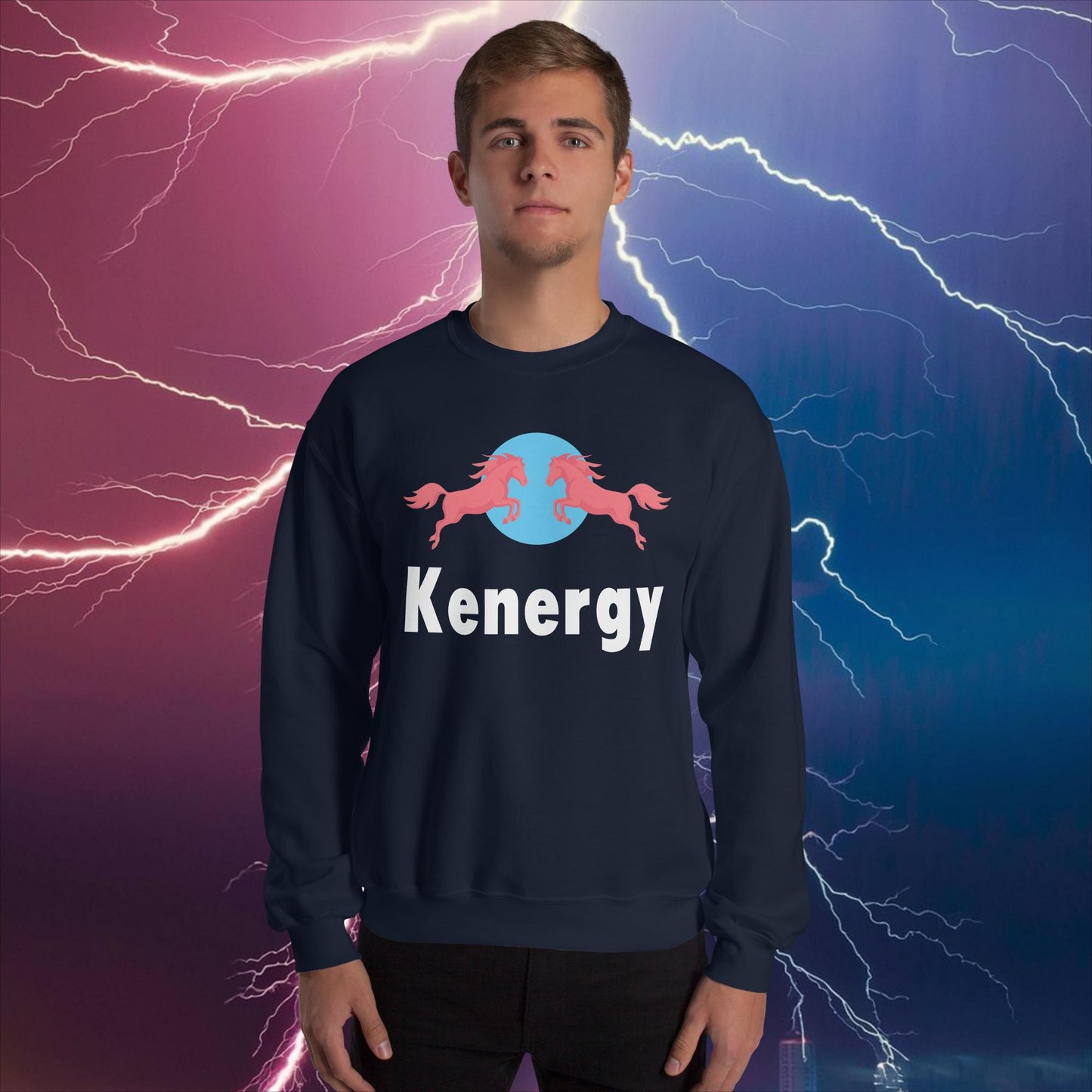 Kenergy Red Bull Ken Barbie Ryan Gosling Kenergy Unisex Sweatshirt Navy Sweatshirts Barbie Ken Kenergy Movies Next Cult Brand