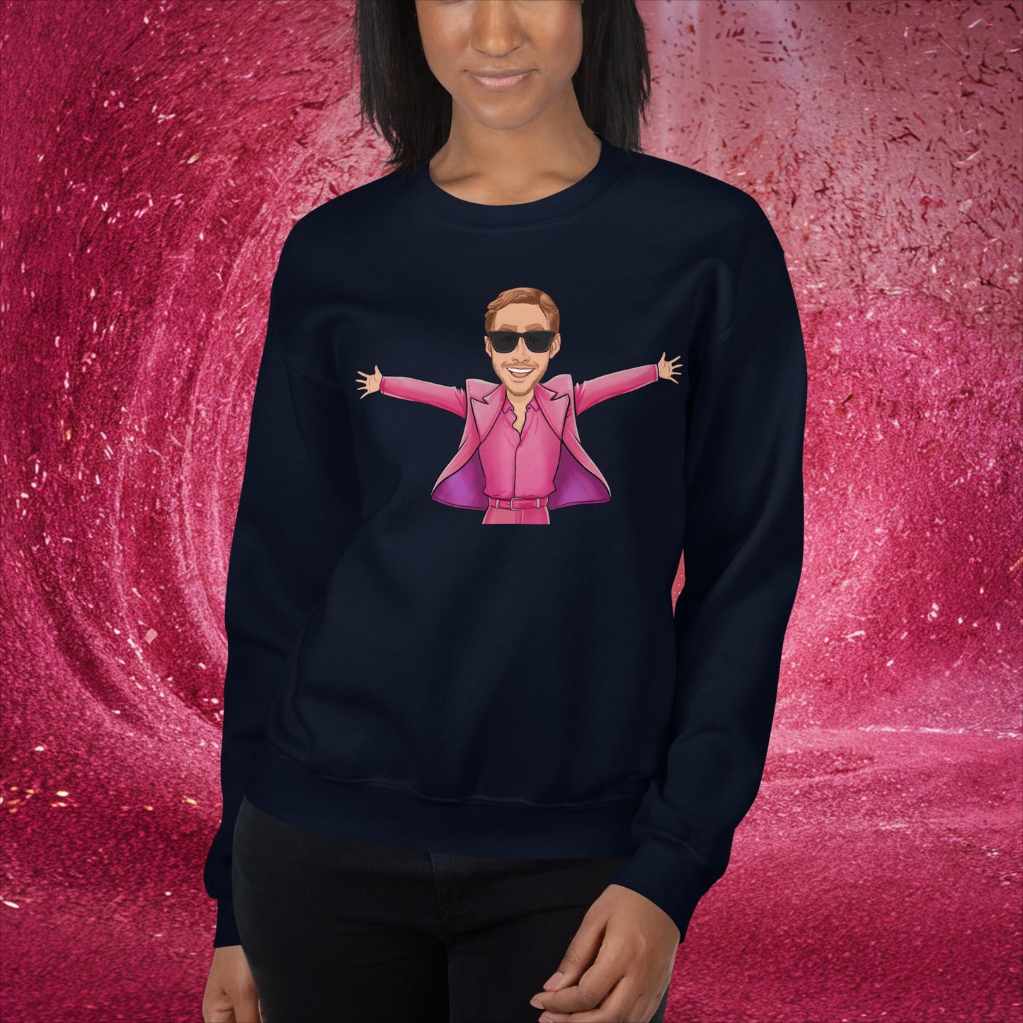 Ken Barbie Ryan Gosling I'm Just Ken Unisex Sweatshirt Navy Sweatshirts Barbie Celebrities Ken Movies Ryan Gosling Next Cult Brand