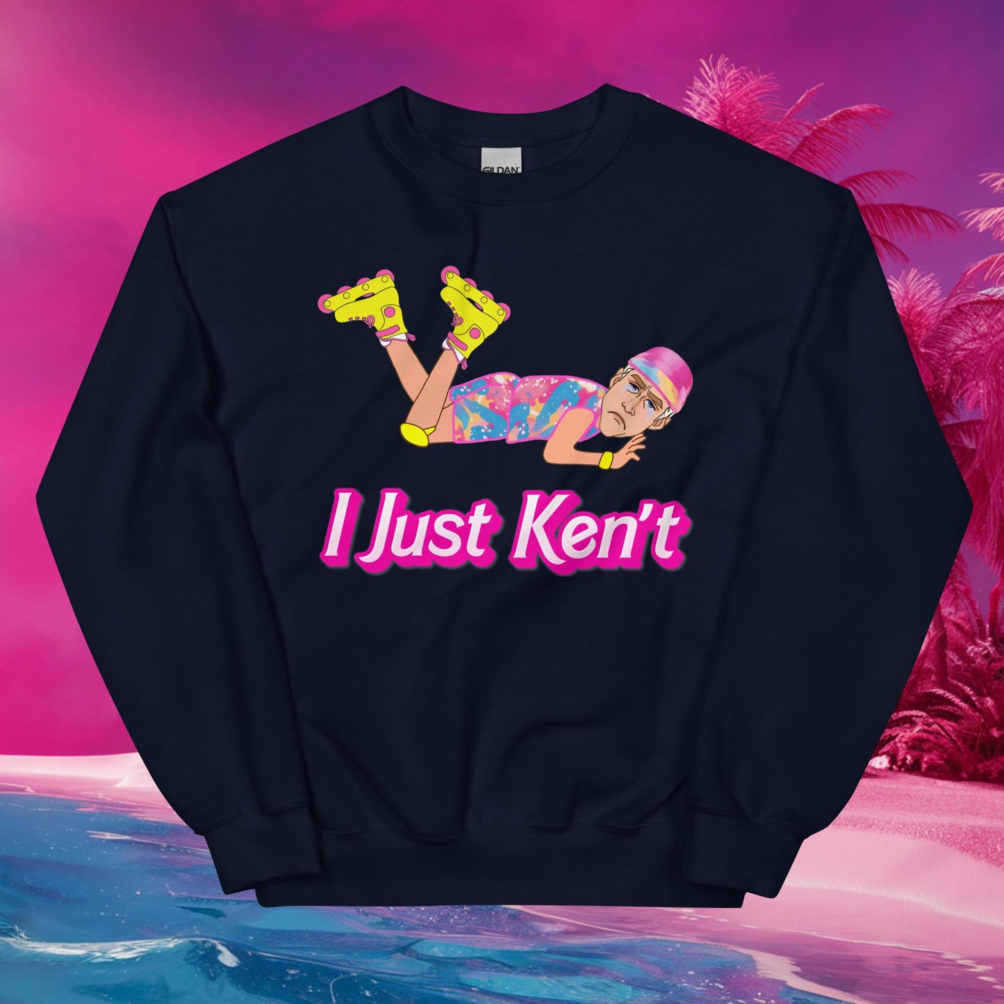 I Just Ken't I just Can't Ryan Gosling Ken Barbie Movie Unisex Sweatshirt Navy Sweatshirts Barbie Celebrities Ken Movies Ryan Gosling Next Cult Brand