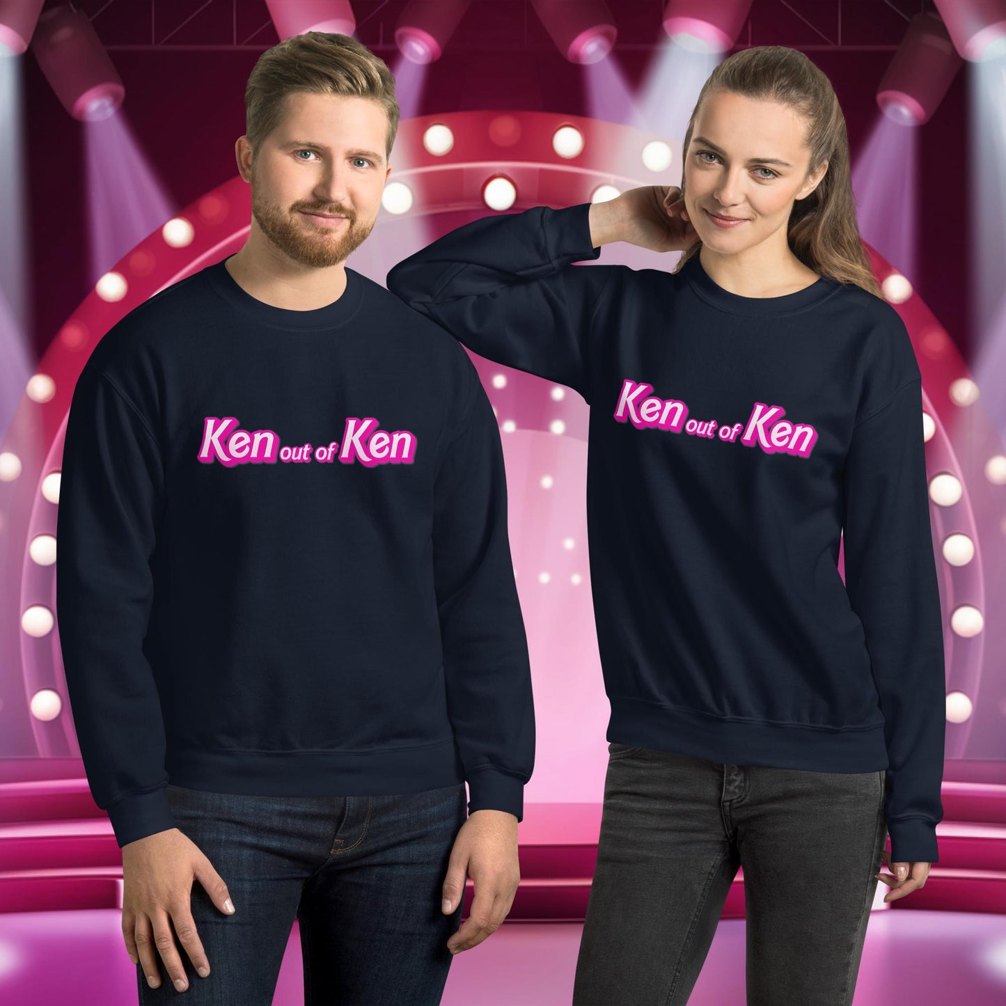 Ken out of Ken Barbie Movie Unisex Sweatshirt Navy Sweatshirts Barbie Ken Movies Next Cult Brand