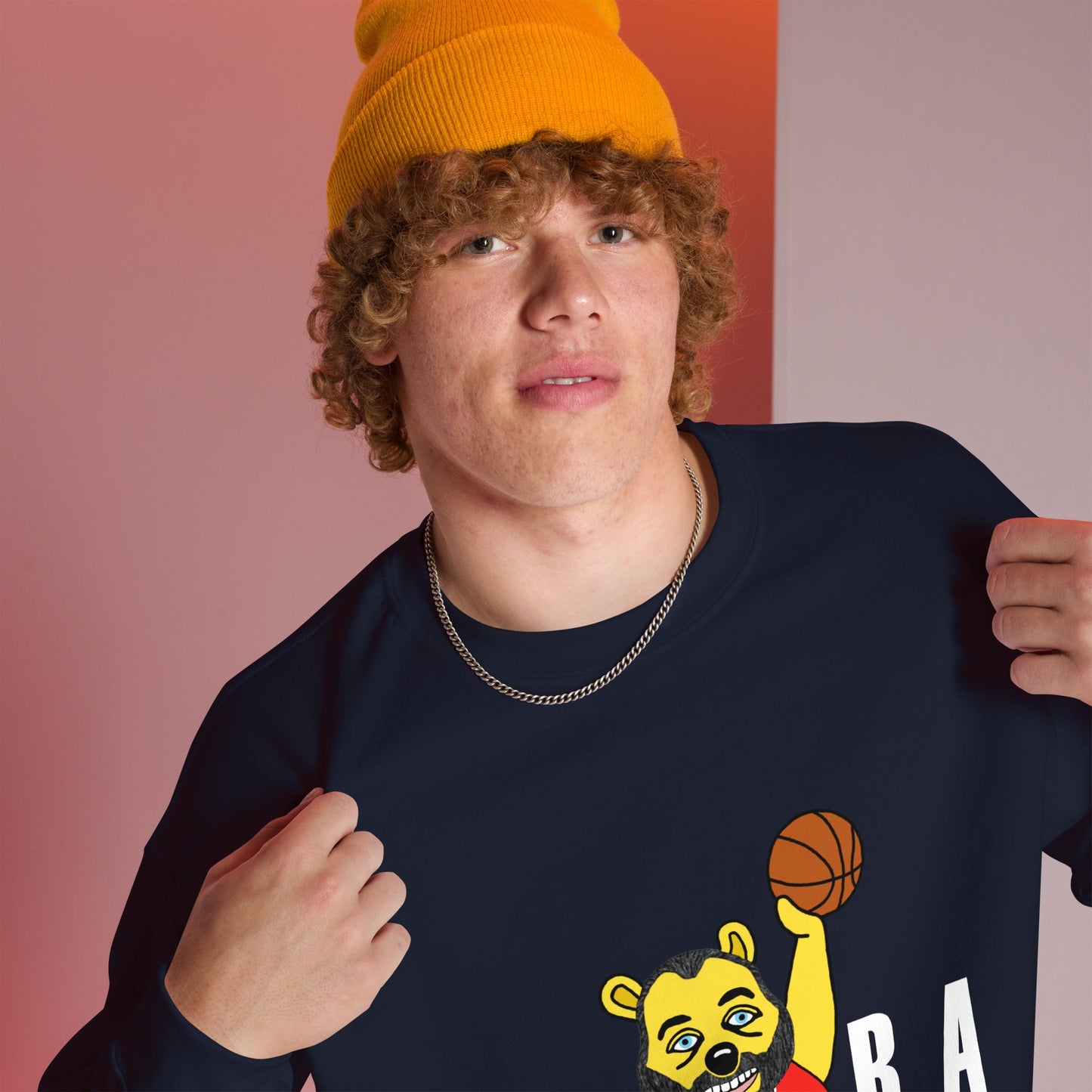 Air Segura, Tom Segura Basketball, Your Mom's House (YMH), 2 Bears 1 Cave, Funny Unisex Sweatshirt Navy Sweatshirts 2 Bears 1 Cave Air Segura Podcasts Stand-up Comedy Tom Segura YMH Next Cult Brand