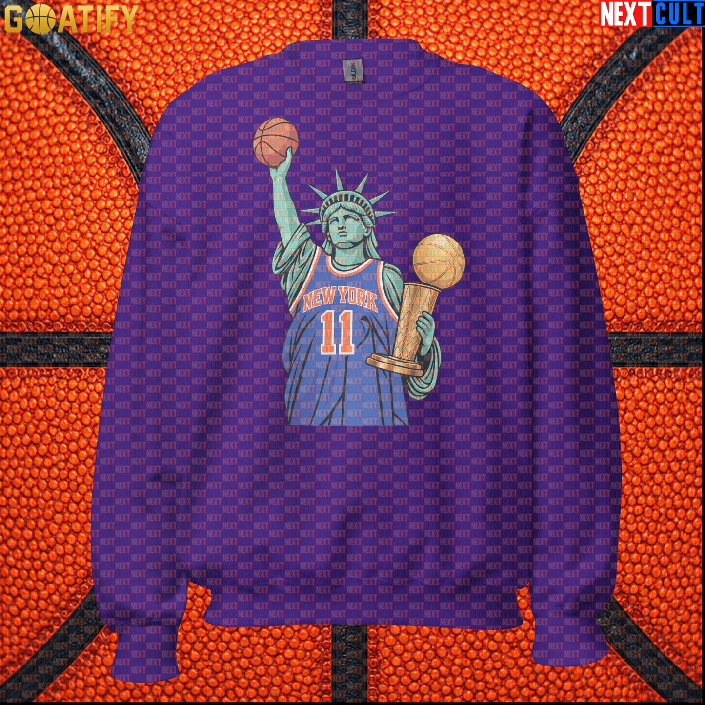 New York Knicks Sweatshirt – 2026 NBA Champions Crewneck for NYC Basketball Supporters Purple Next Cult Brand
