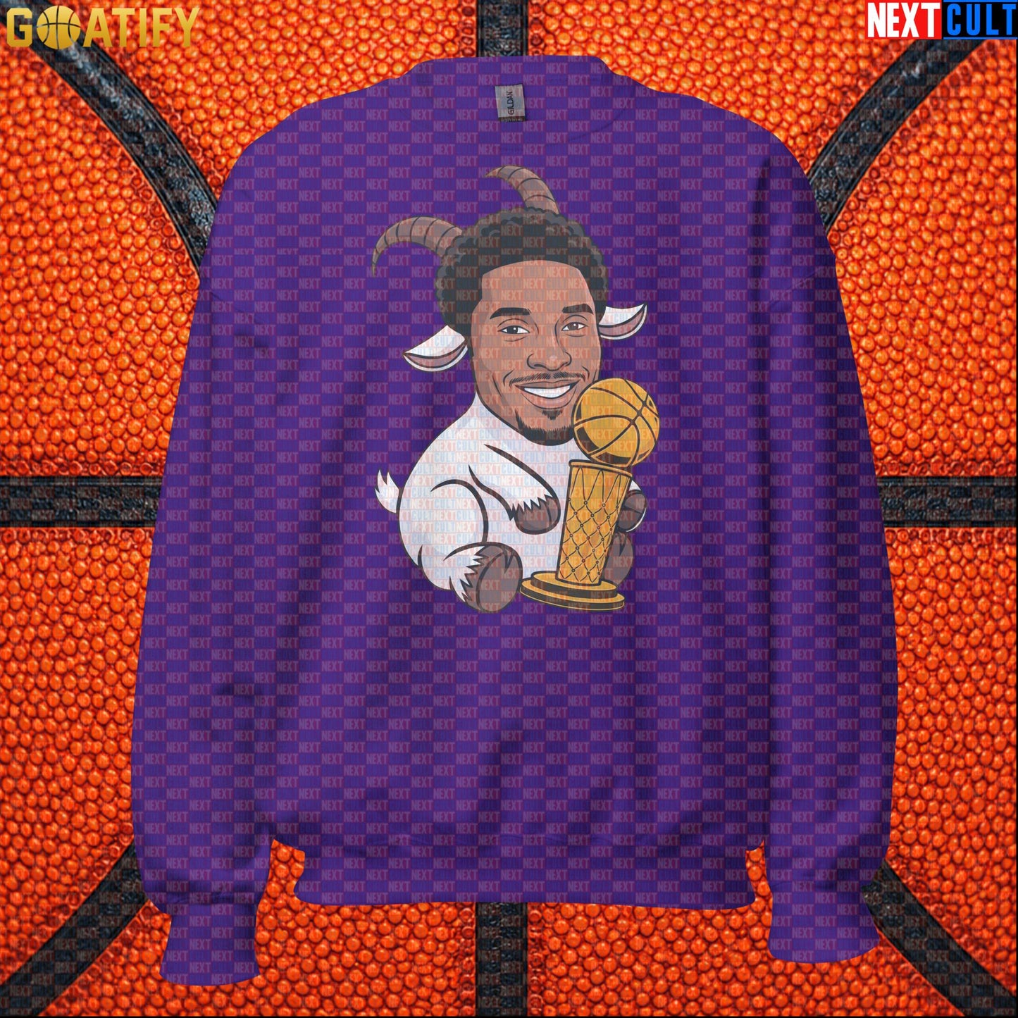 Kobe Bryant Sweatshirt – Young Kobe No. 8 Champion Crewneck for Lakers & NBA Basketball Fans Purple Sweatshirts Next Cult Brand