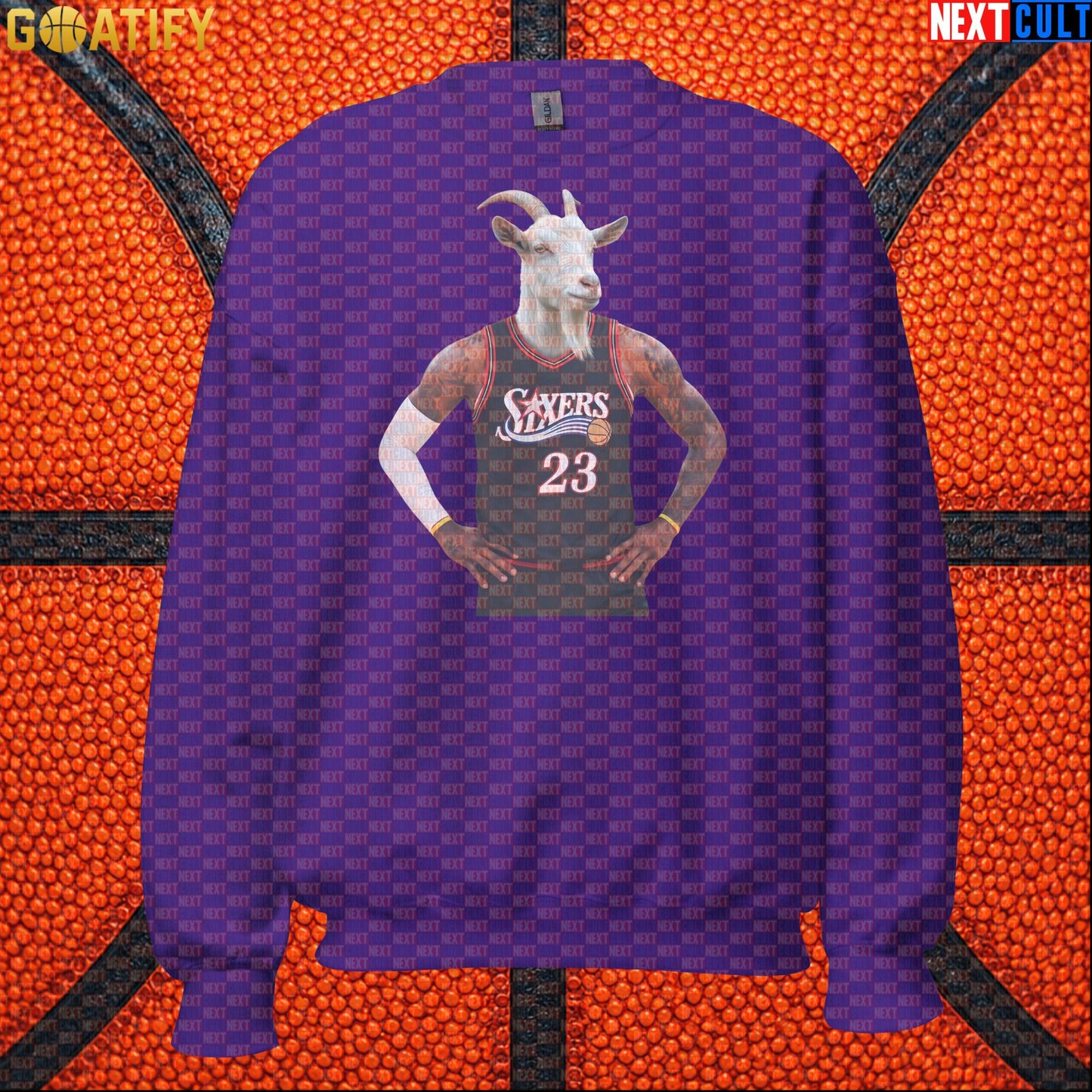LeBron James Sweatshirt – Philly GOAT Crewneck for 76ers Basketball Fans & NBA Gifts Purple Sweatshirts Next Cult Brand