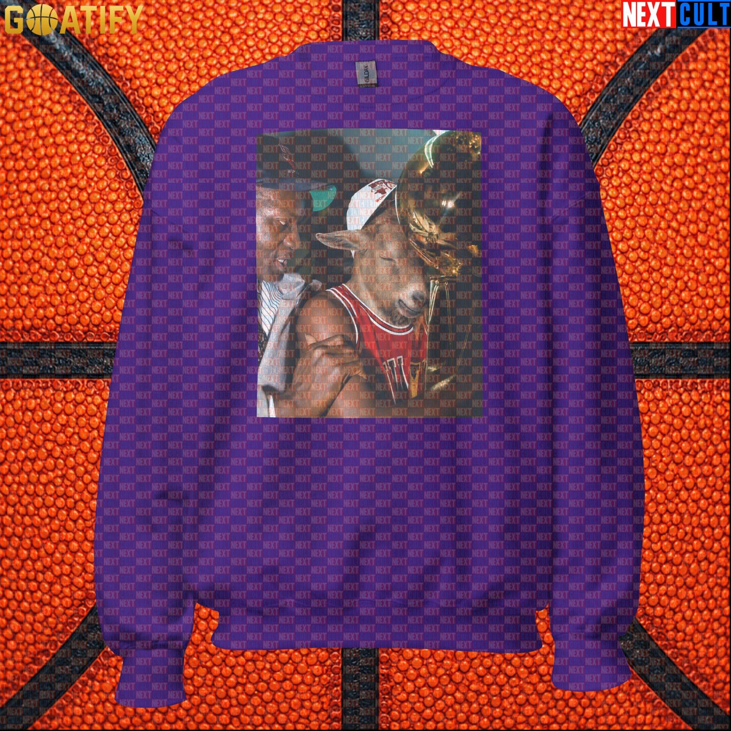 Michael Jordan Sweatshirt – Bulls GOAT Championship Crewneck for Basketball Fans & Gifts Purple Sweatshirts Next Cult Brand