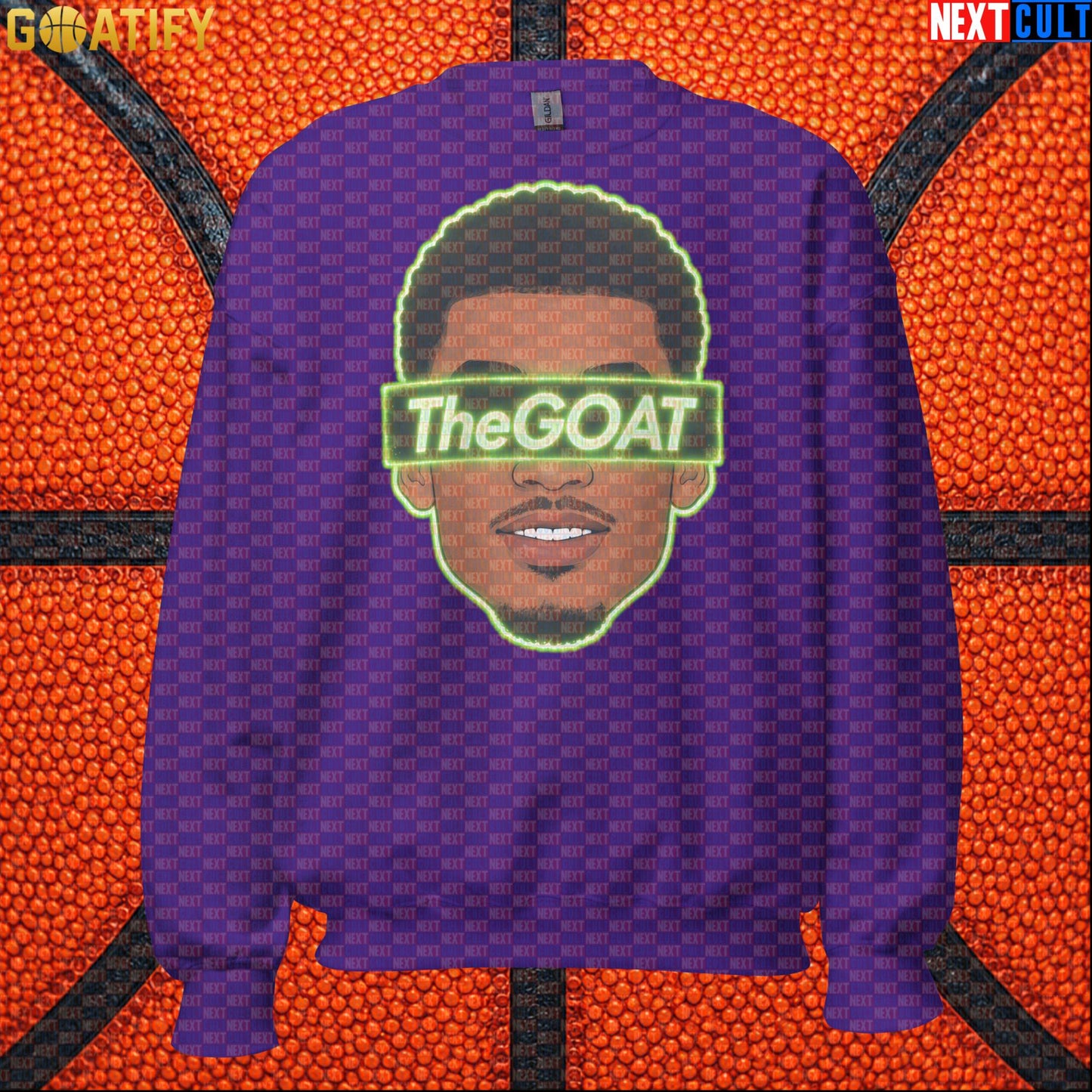 Basketball Sweatshirt Victor Wembanyama Sci-Fi Alien GOAT Design for Spurs Fans and NBA Gifts Purple Sweatshirts Next Cult Brand