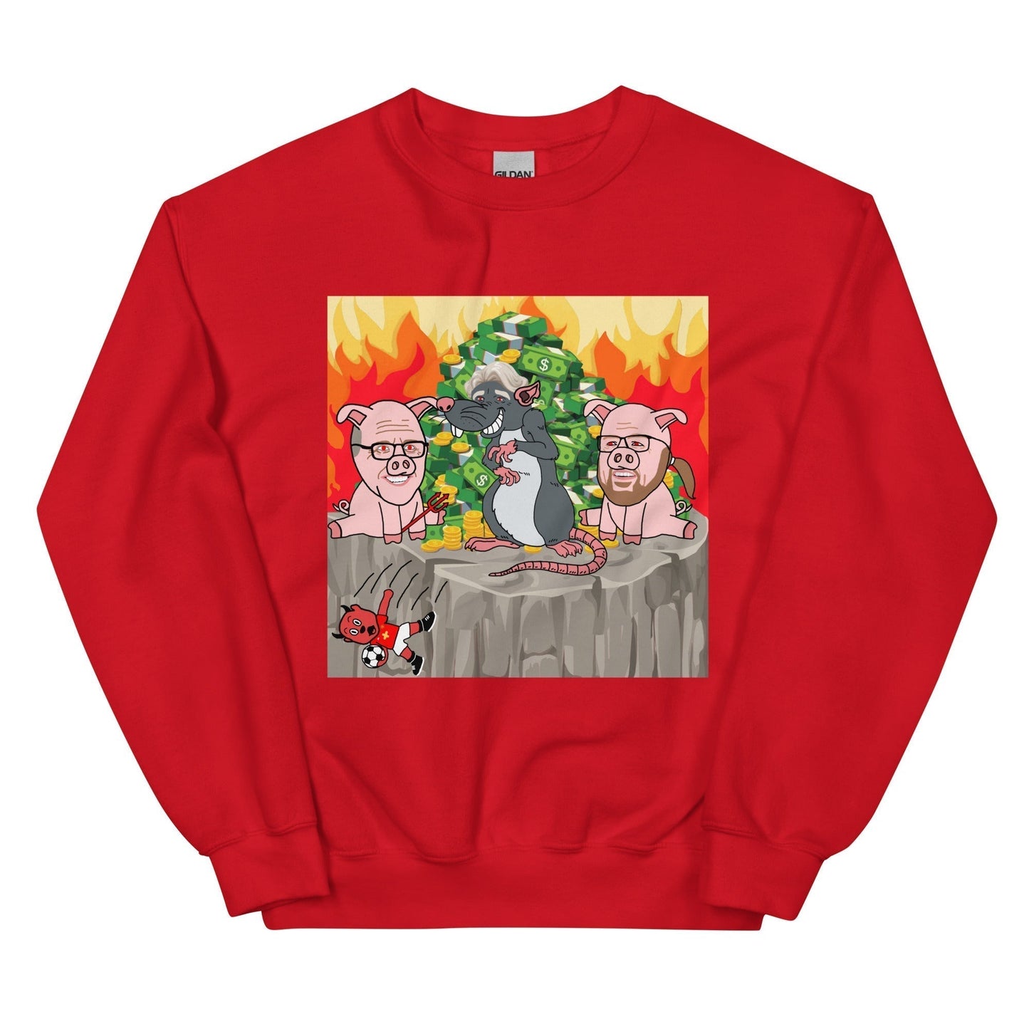 Manchester United Ratcliffe Out, Glazers Out Unisex Sweatshirt, Graphic Only Red Sweatshirts Football GlazersOut Manchester United RatcliffeOut Next Cult Brand
