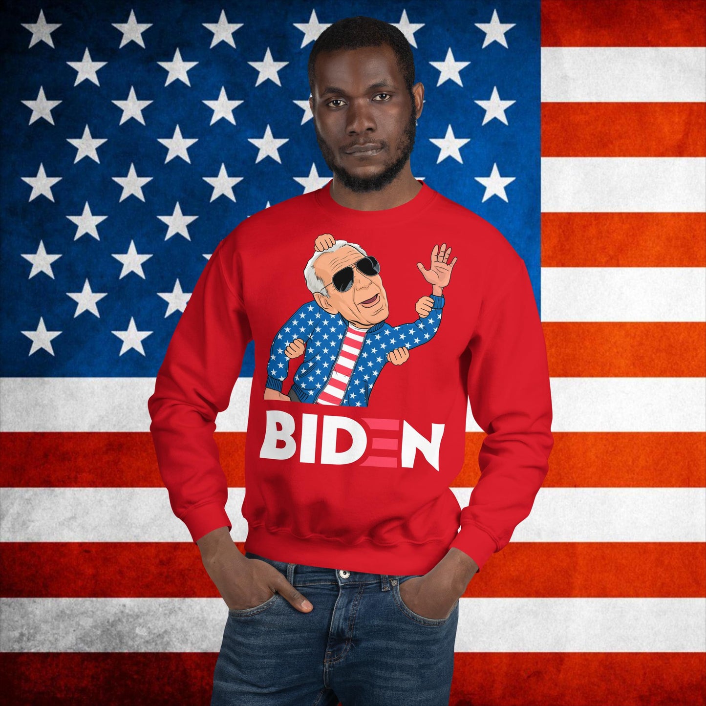 Weekend at Biden's Joe Biden Meme Democrat Republican Trump Gift Biden Gift 90s Vintage Unisex Sweatshirt Red Sweatshirts Democrats Joe Biden Politics Next Cult Brand