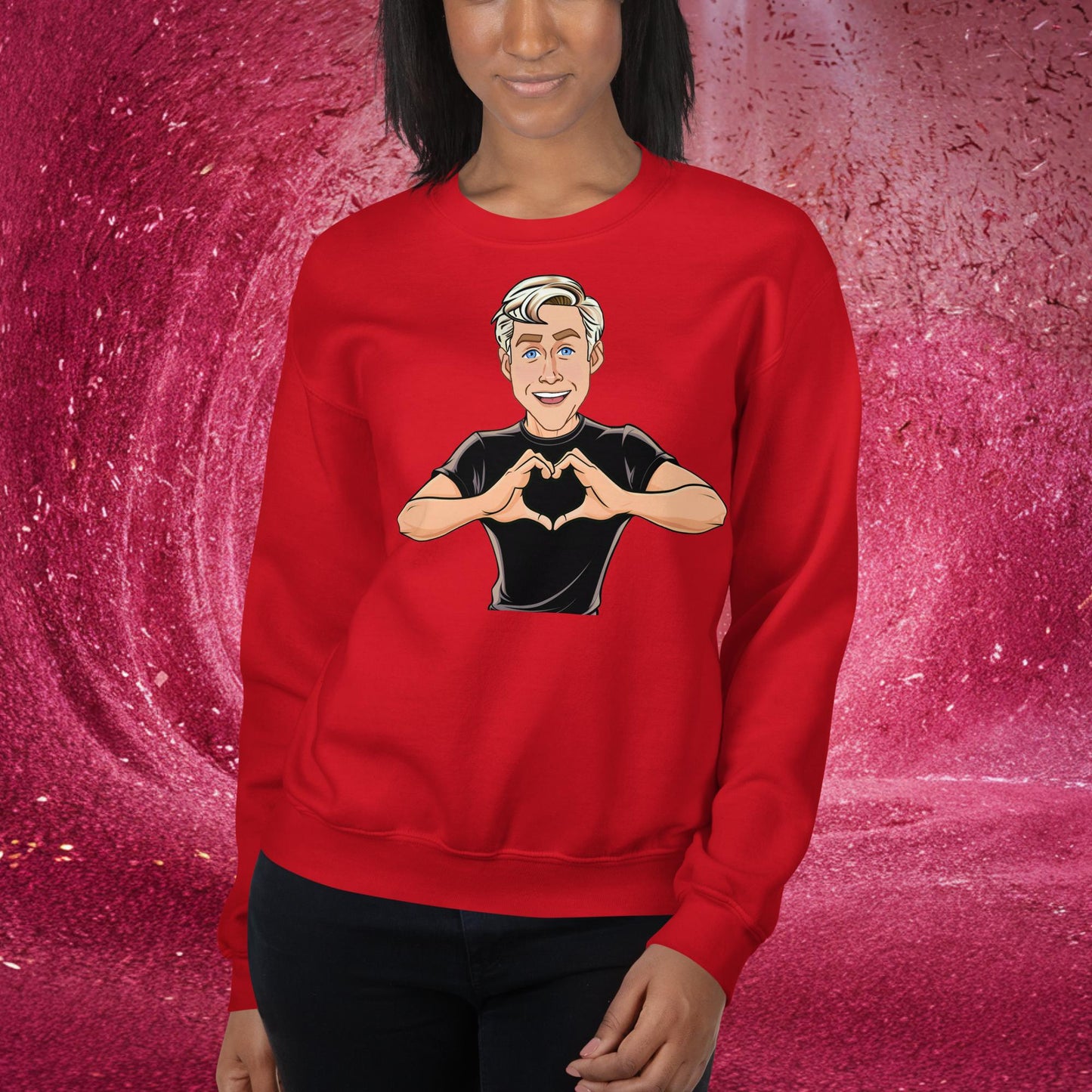 I Love Ryan Gosling Ken Barbie Movie I am Kenough Unisex Sweatshirt Red Sweatshirts Barbie Celebrities Ken Movies Ryan Gosling Next Cult Brand
