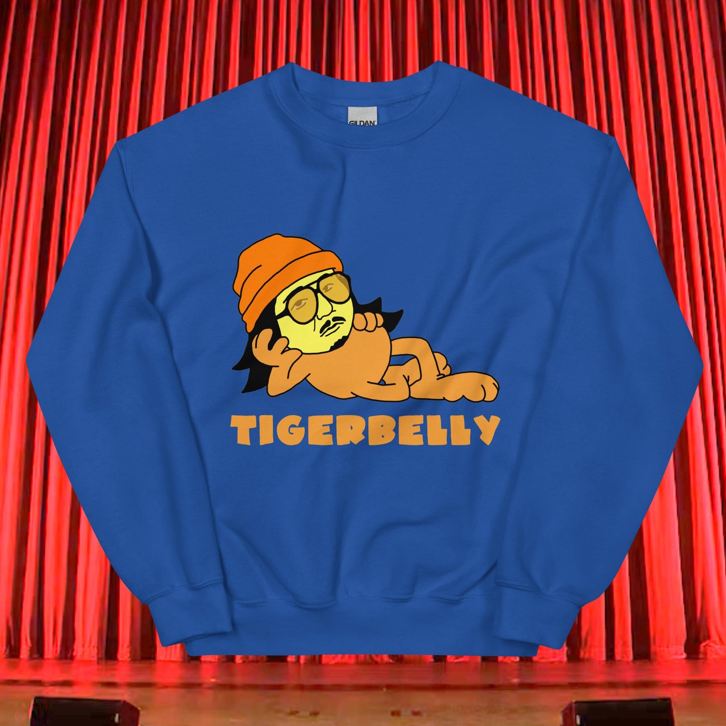 Bobby Lee Tigerbelly, Bobby Lee Merch, Tigerbelly Merch, Bobby Lee Gift, Funny Tigerbelly Gift, Tigerbelly Podcast, TigerBelly Unisex Sweatshirt Royal Sweatshirts Bobby Lee Podcasts Stand-up Comedy TigerBelly Next Cult Brand