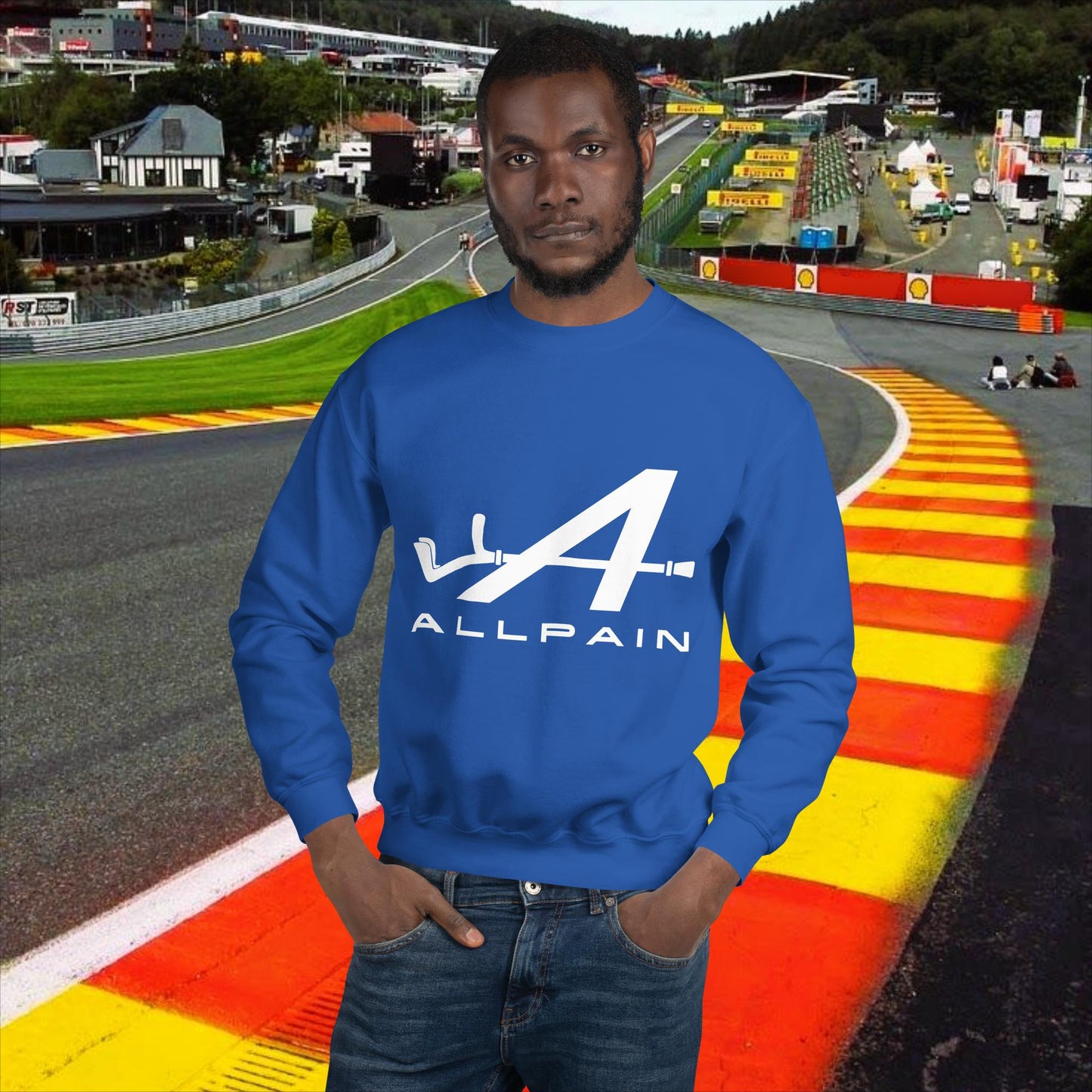 Allpain Alpine F1 Formula 1 Pierre Gasly Esteban Ocon Alpine Unisex Sweatshirt Royal Sweatshirts Alpine F1 Next Cult Brand
