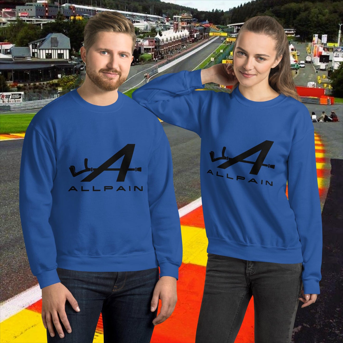 Allpain Alpine F1 Formula 1 Pierre Gasly Esteban Ocon Alpine Unisex Sweatshirt Royal Sweatshirts Alpine F1 Next Cult Brand