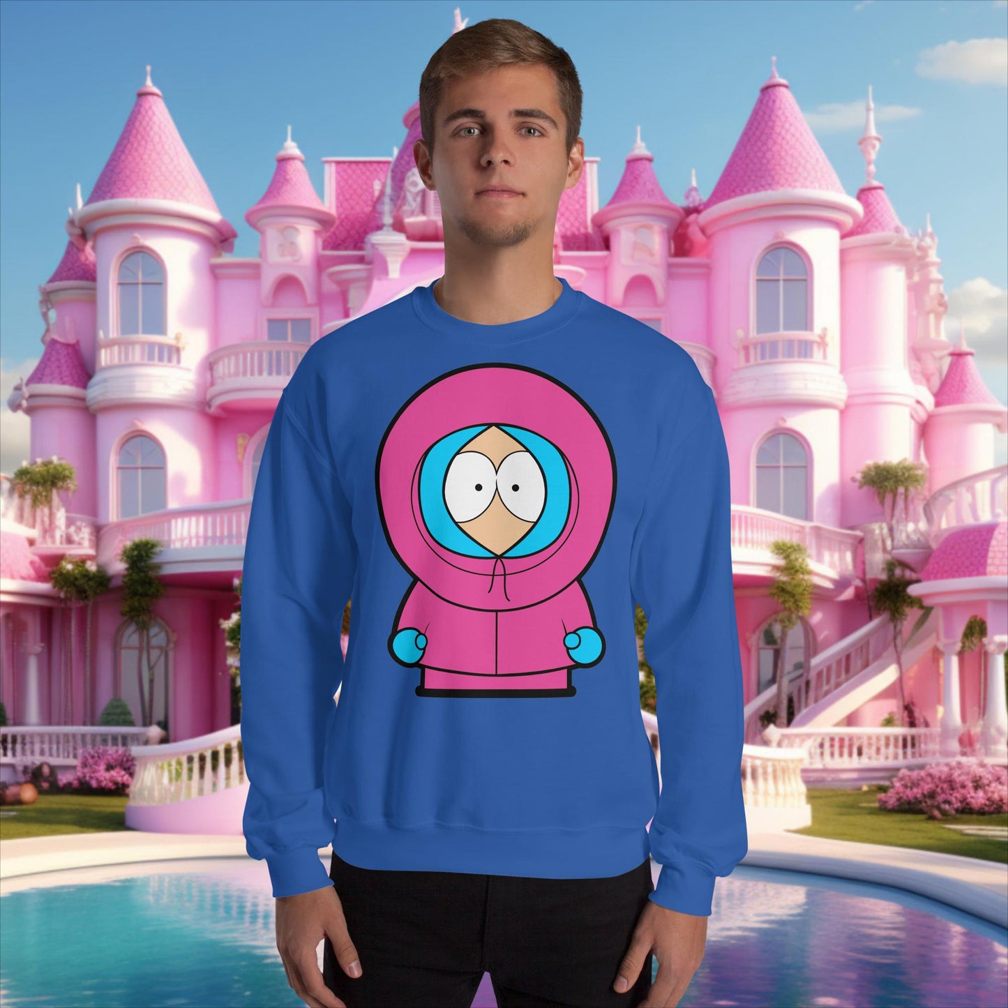 Kenny McCormick Ken Ryan Gosling Barbie South Park Kenny Unisex Sweatshirt Royal Sweatshirts Barbie Ken Kenny Movies South Park TV Shows Next Cult Brand