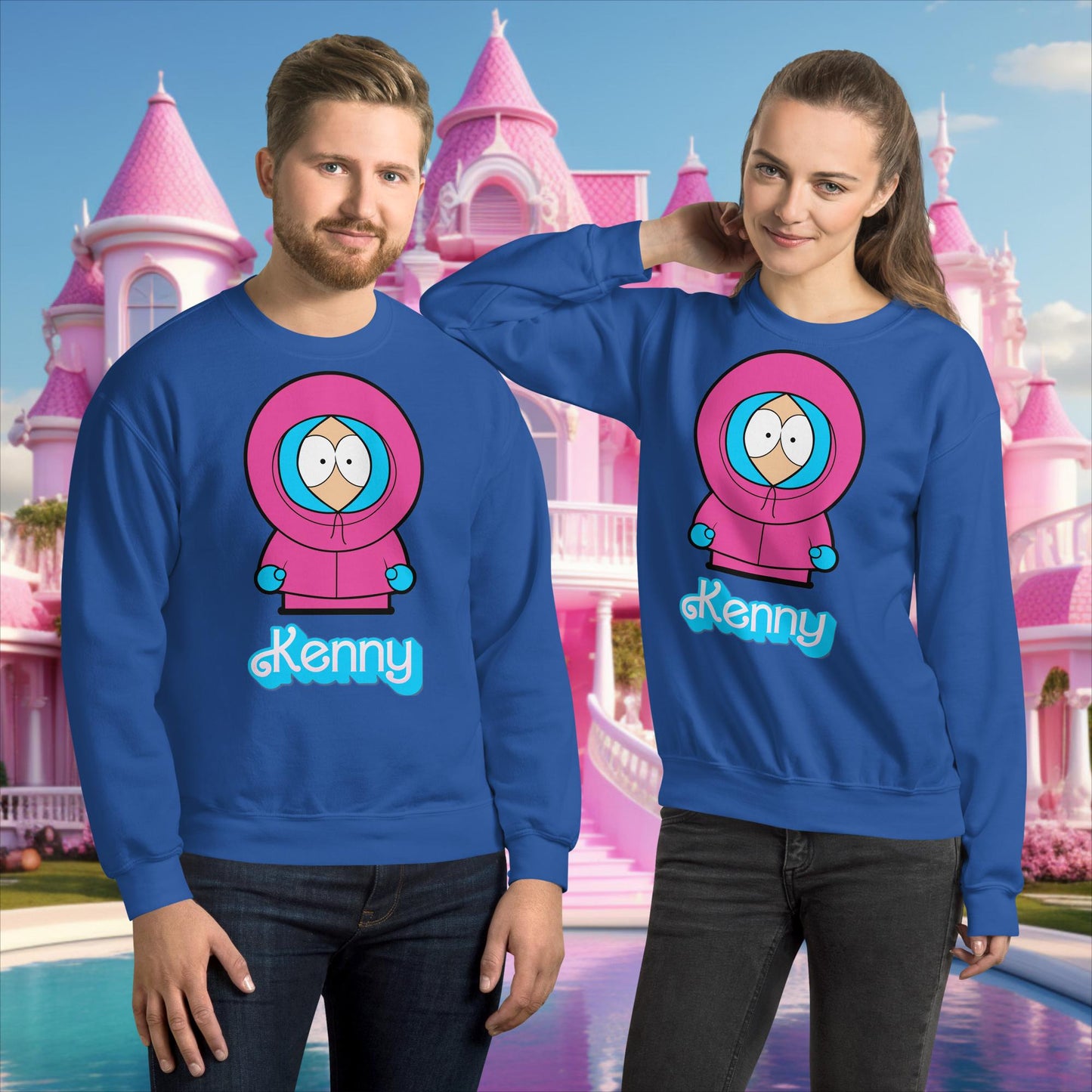 Kenny McCormick Ken Ryan Gosling Barbie South Park Kenny Unisex Sweatshirt Royal Sweatshirts Barbie Ken Kenny Movies South Park TV Shows Next Cult Brand