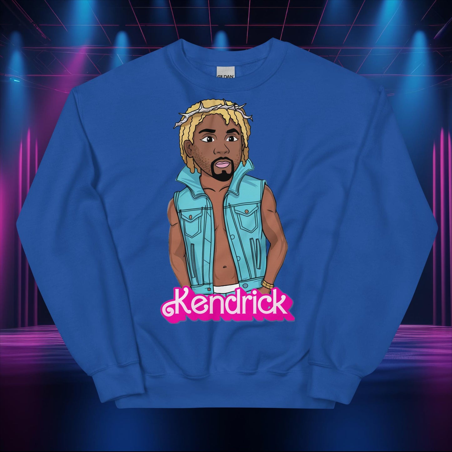 Kendrick Ken Ryan Gosling Barbie Hip Hop Rap Kendrick Lamar Unisex Sweatshirt Royal Sweatshirts Barbie Ken Kendrick Lamar Movies Music Next Cult Brand