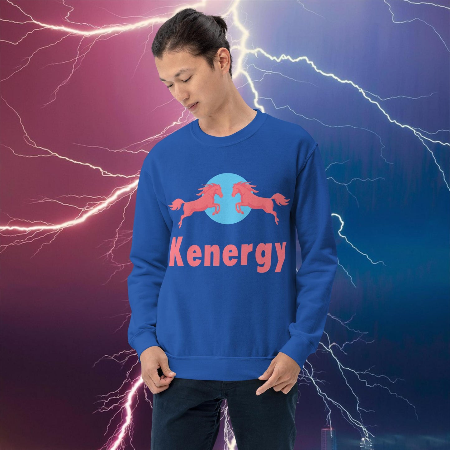 Kenergy Red Bull Ken Barbie Ryan Gosling Kenergy Unisex Sweatshirt Royal Sweatshirts Barbie Ken Kenergy Movies Next Cult Brand