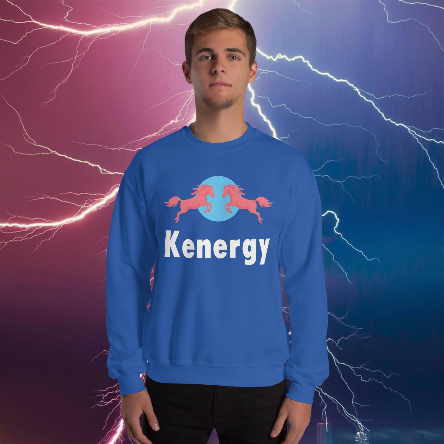 Kenergy Red Bull Ken Barbie Ryan Gosling Kenergy Unisex Sweatshirt Royal Sweatshirts Barbie Ken Kenergy Movies Next Cult Brand
