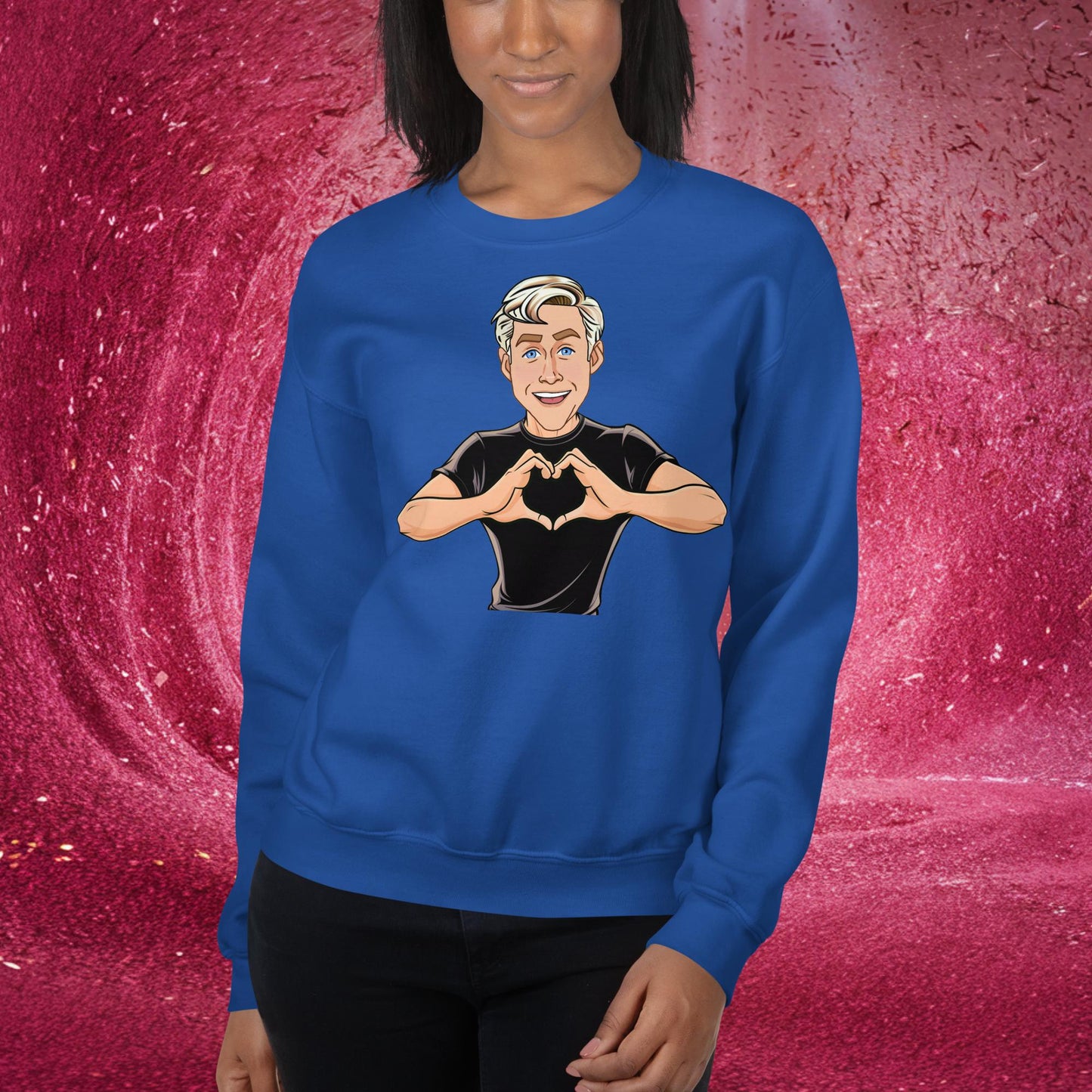 I Love Ryan Gosling Ken Barbie Movie I am Kenough Unisex Sweatshirt Royal Sweatshirts Barbie Celebrities Ken Movies Ryan Gosling Next Cult Brand