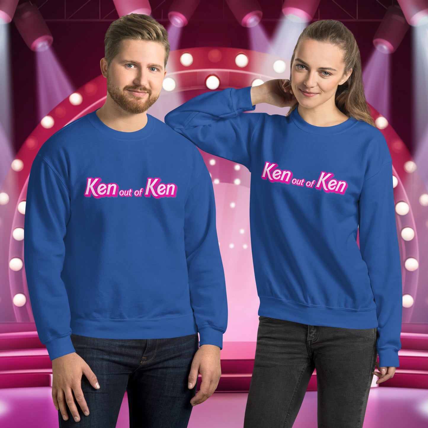 Ken out of Ken Barbie Movie Unisex Sweatshirt Royal Sweatshirts Barbie Ken Movies Next Cult Brand