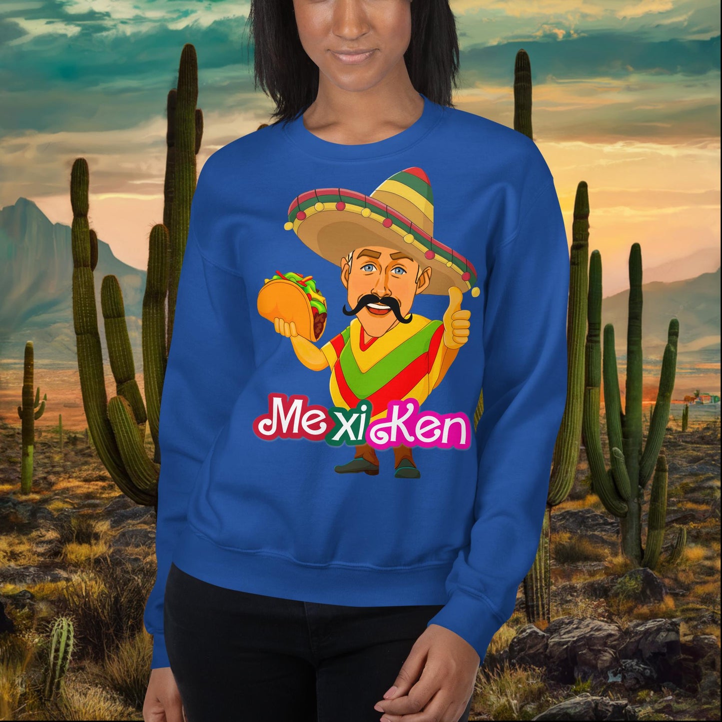 MexiKen Ken Barbie Movie Ryan Gosling Mexican Unisex Sweatshirt Royal Sweatshirts Barbie Celebrities Ken Mexico Movies Ryan Gosling Next Cult Brand