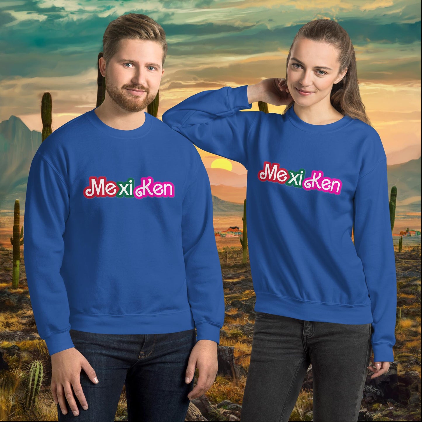MexiKen Ken Barbie Mexico Mexican Mexicana Latino Latina Latinx Unisex Sweatshirt Royal Sweatshirts Barbie Ken Mexico Movies Next Cult Brand