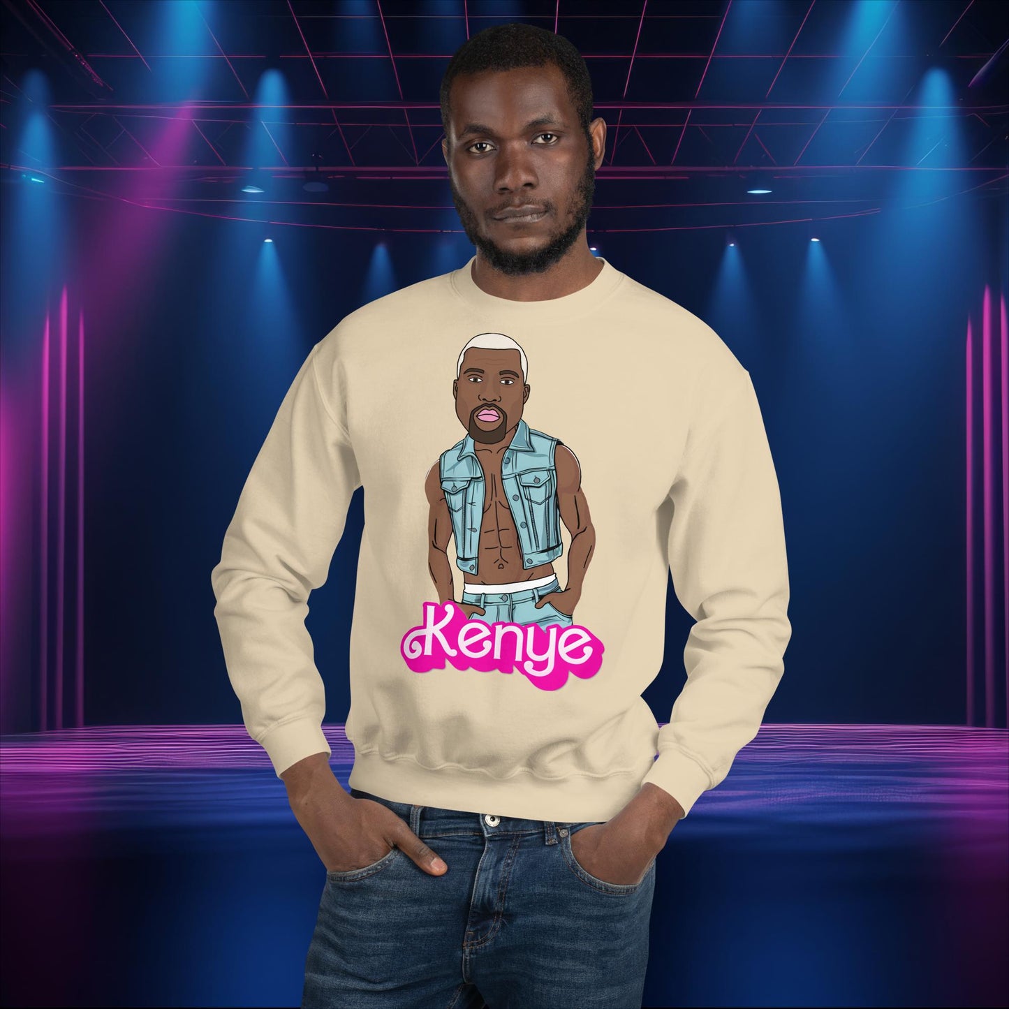 Kanye West Sweatshirt Kanye Jumper Kanye Sweater Barbie Jumper Barbie Sweater Ken Sweater Ken Jumper Hip Hop Sweater Barbie Gift Rap Music Sand Sweatshirts Barbie Kanye West Ken Movies Music Next Cult Brand