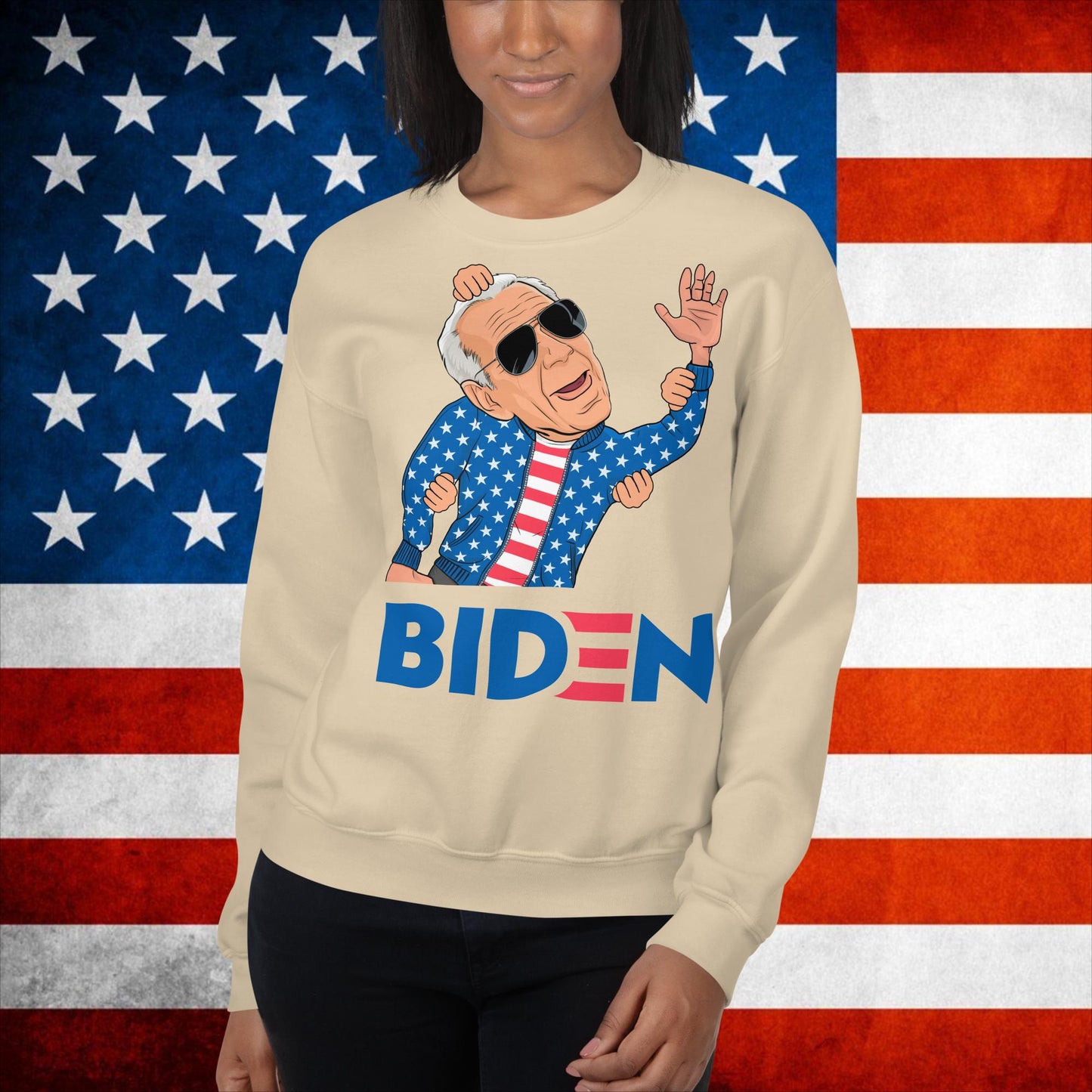 Joe Biden Sweatshirt Biden Sweater Biden Meme Jumper Democrat Sweatshirt Republican Sweatshirt Trump Jumper Trump Gift Biden Gift Biden 2024Unisex Sweatshirt Sand Sweatshirts Democrats Joe Biden Politics Next Cult Brand