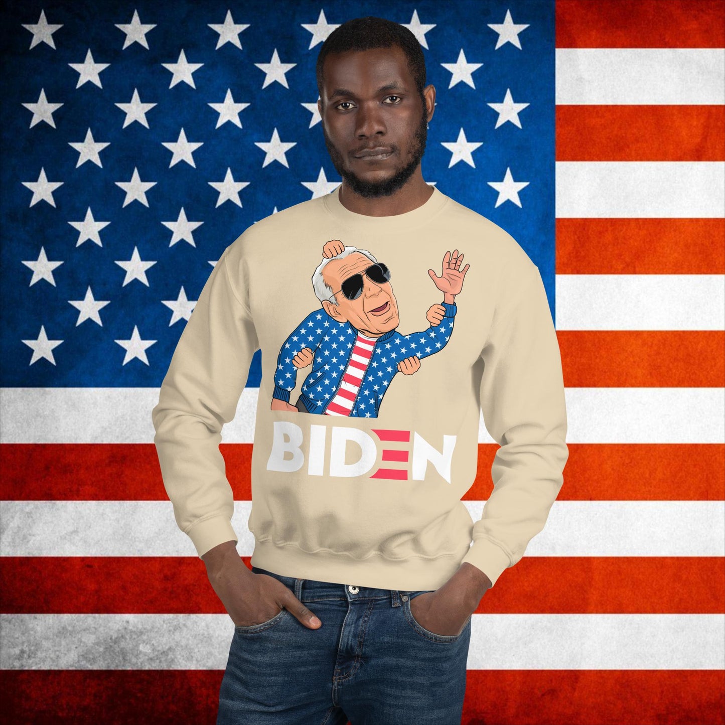 Weekend at Biden's Joe Biden Meme Democrat Republican Trump Gift Biden Gift 90s Vintage Unisex Sweatshirt Sand Sweatshirts Democrats Joe Biden Politics Next Cult Brand