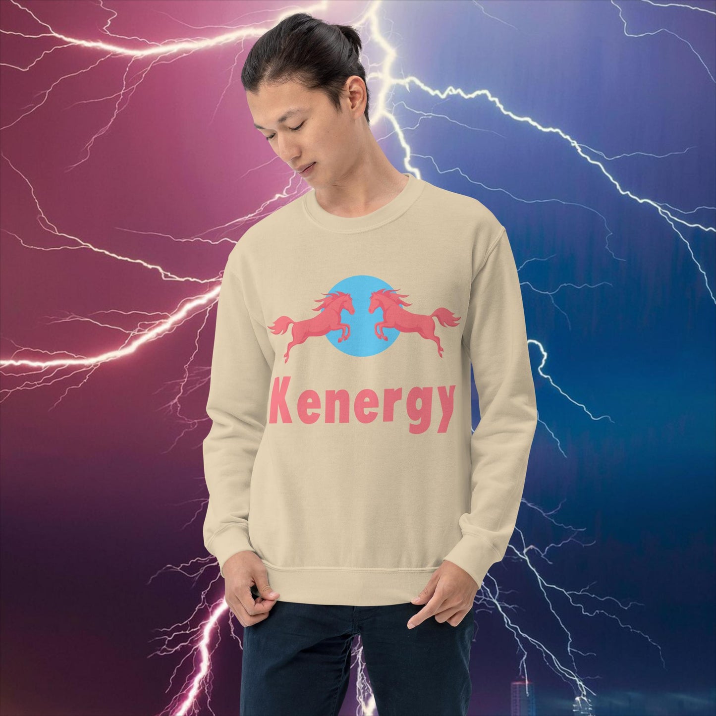 Kenergy Red Bull Ken Barbie Ryan Gosling Kenergy Unisex Sweatshirt Sand Sweatshirts Barbie Ken Kenergy Movies Next Cult Brand