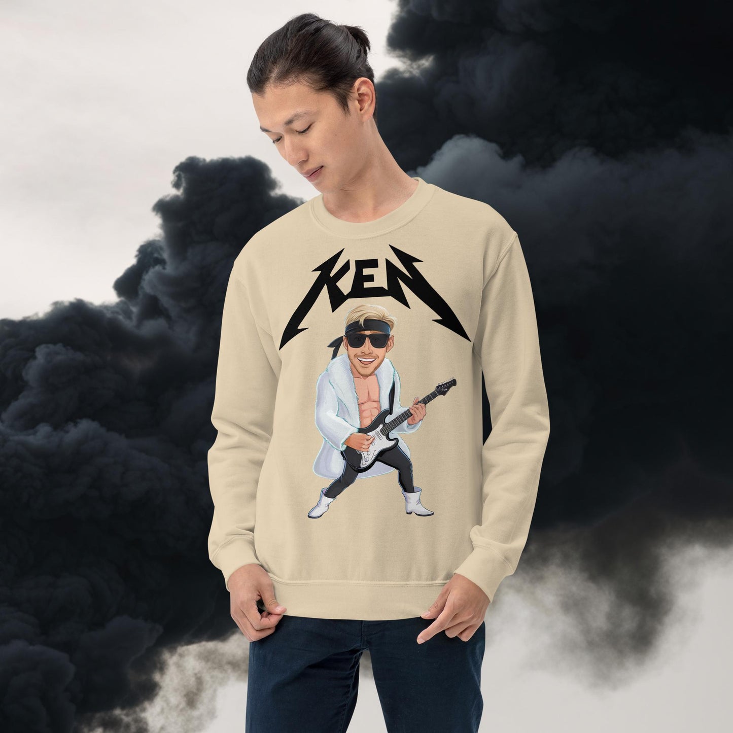 Rockstar Ken Barbie Movie Ryan Gosling Unisex Sweatshirt Sand Sweatshirts Barbie Celebrities Ken Movies Ryan Gosling Next Cult Brand