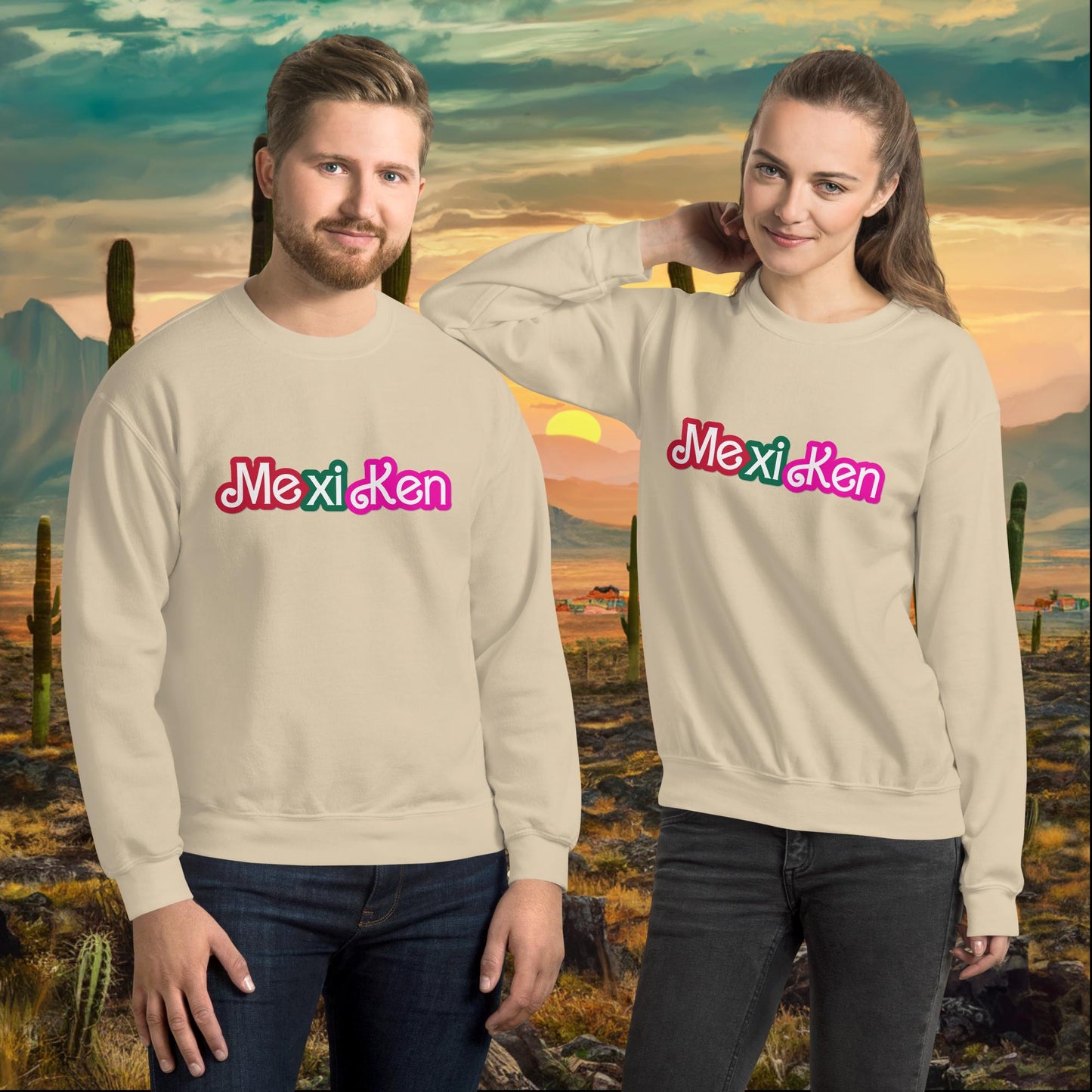 MexiKen Ken Barbie Mexico Mexican Mexicana Latino Latina Latinx Unisex Sweatshirt Sand Sweatshirts Barbie Ken Mexico Movies Next Cult Brand