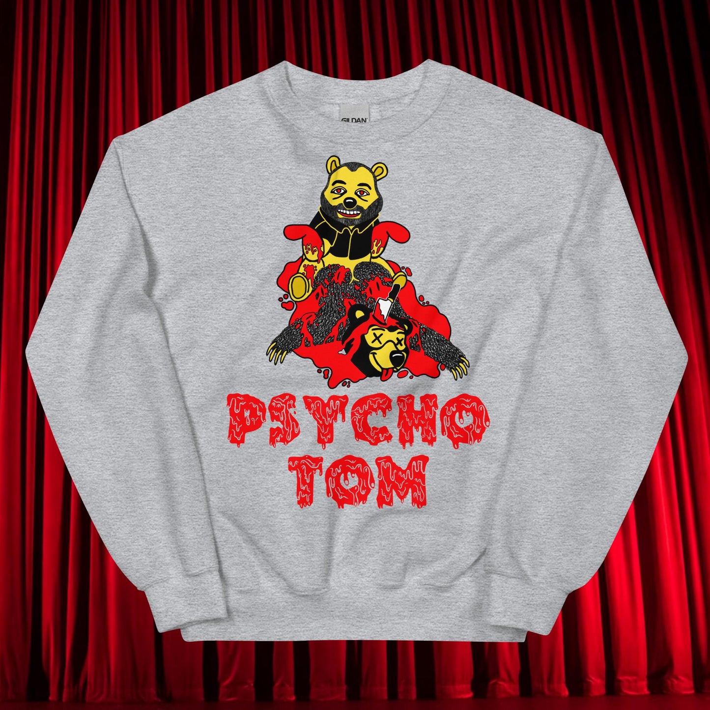 Psycho Tom Segura Sweatshirt, Tom Segura Shirt, YMH Sweatshirt, ymh gift, Your Moms House Gift, 2 Bears 1 Cave Shirt, 2B1C Shirt, 2B1C Gift Sport Grey Sweatshirts 2 Bears 1 Cave Podcasts Stand-up Comedy Tom Segura YMH Next Cult Brand