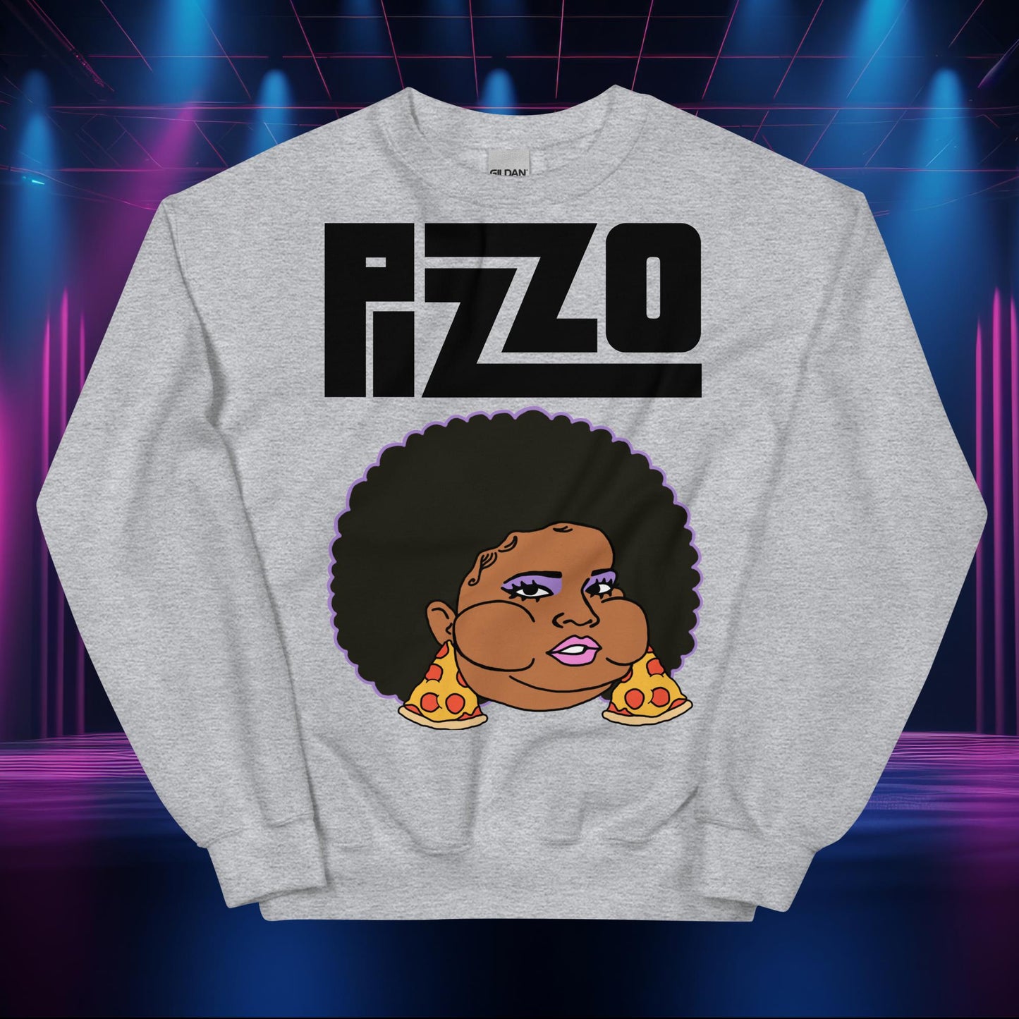 Pizzo Lizzo Pizza Lizzo Merch Lizzo Gift Body Positivity Body empowerment Lizzo Unisex Sweatshirt Sport Grey Sweatshirts Lizzo Music Next Cult Brand