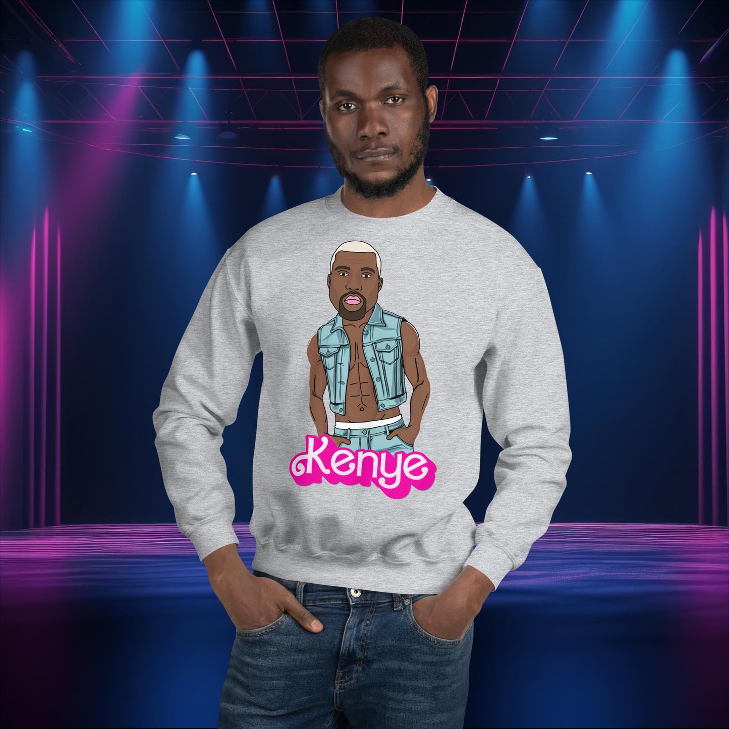 Kanye West Sweatshirt Kanye Jumper Kanye Sweater Barbie Jumper Barbie Sweater Ken Sweater Ken Jumper Hip Hop Sweater Barbie Gift Rap Music Sport Grey Sweatshirts Barbie Kanye West Ken Movies Music Next Cult Brand