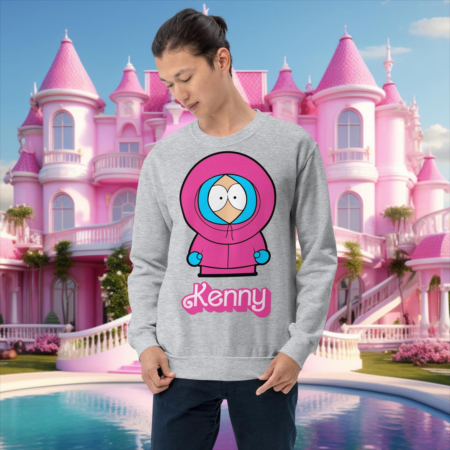 Kenny McCormick Ken Ryan Gosling Barbie South Park Kenny Unisex Sweatshirt Sport Grey Sweatshirts Barbie Ken Kenny Movies South Park TV Shows Next Cult Brand