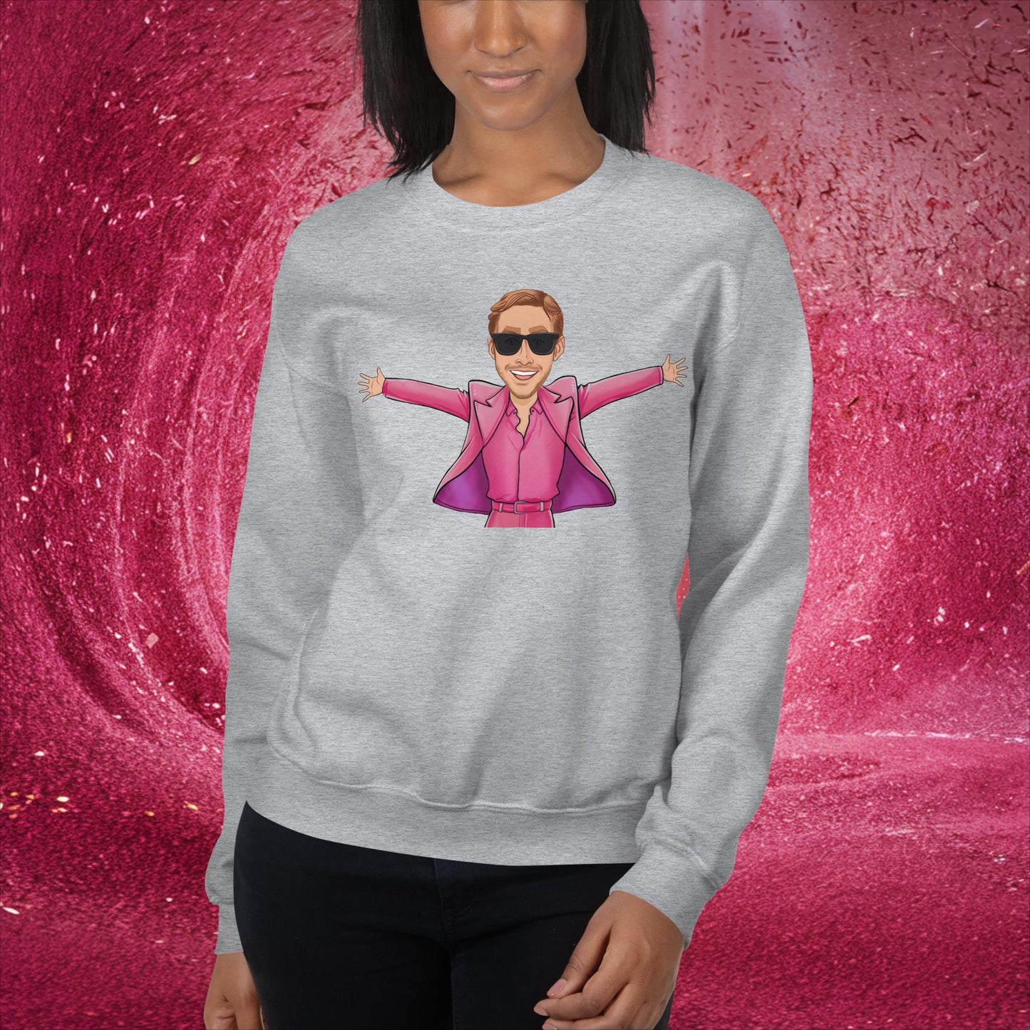 Ken Barbie Ryan Gosling I'm Just Ken Unisex Sweatshirt Sport Grey Sweatshirts Barbie Celebrities Ken Movies Ryan Gosling Next Cult Brand