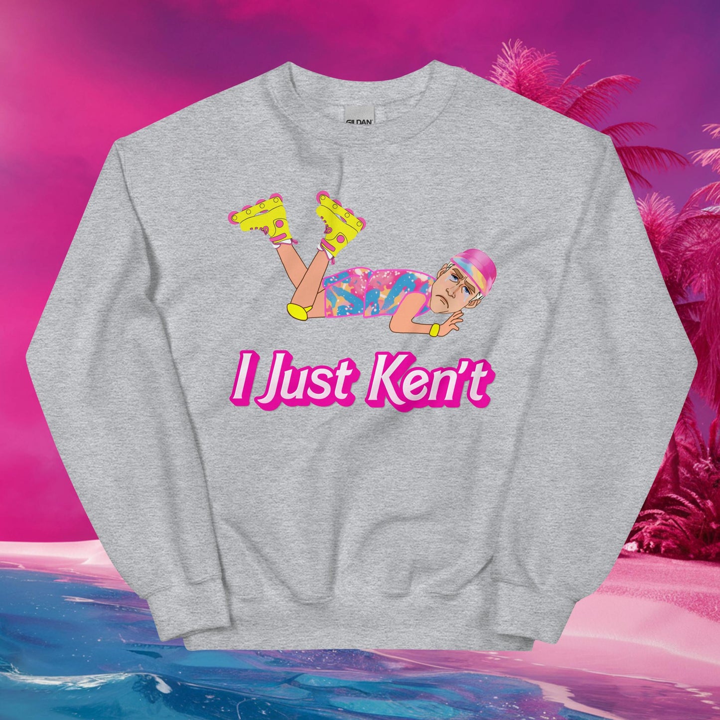 I Just Ken't I just Can't Ryan Gosling Ken Barbie Movie Unisex Sweatshirt Sport Grey Sweatshirts Barbie Celebrities Ken Movies Ryan Gosling Next Cult Brand